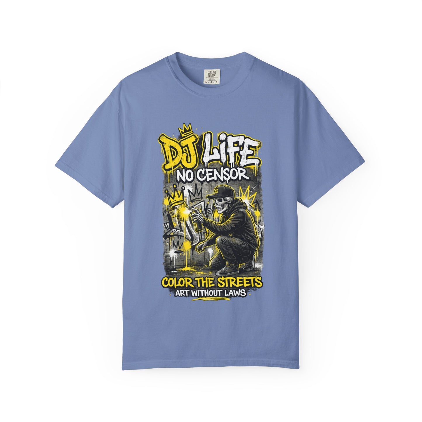DJ Life No Censor Graphic T-Shirt — Street Art Gorilla "Color the Streets" Tee
