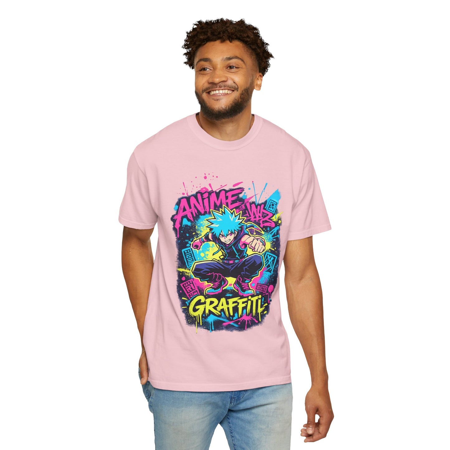 Anime Graffiti T-Shirt — Neon Street Art Skate Anime Design
