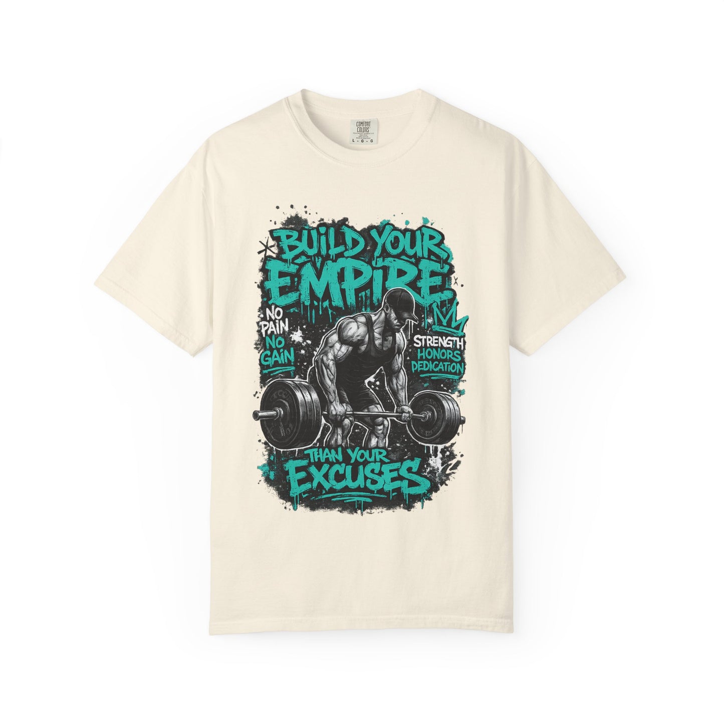 Build Your Empire Deadlift Graphic T-Shirt | Motivational Gym Workout Shirt