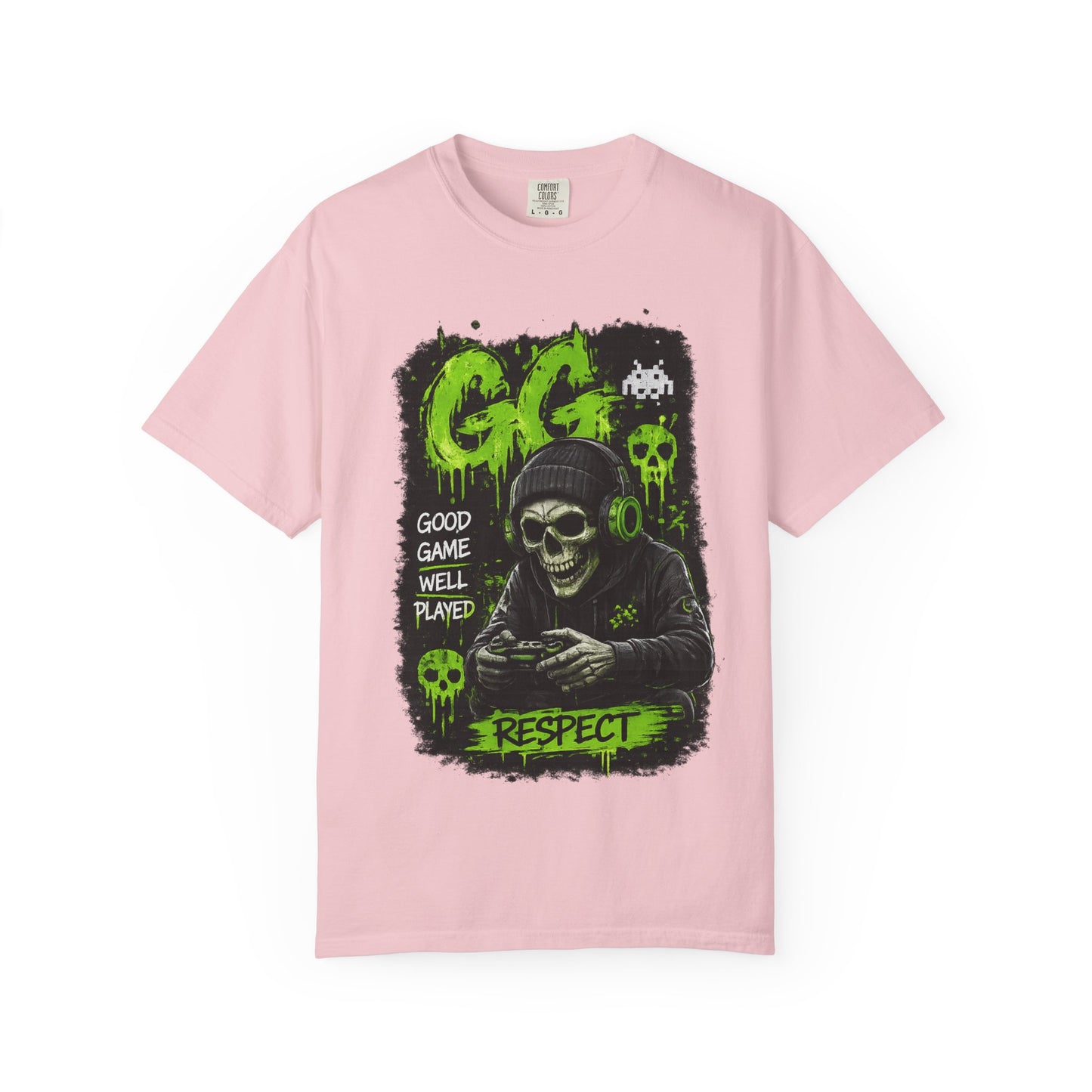 GG Respect Skull Gaming T-Shirt — "Good Game, Well Played" Graphic Tee