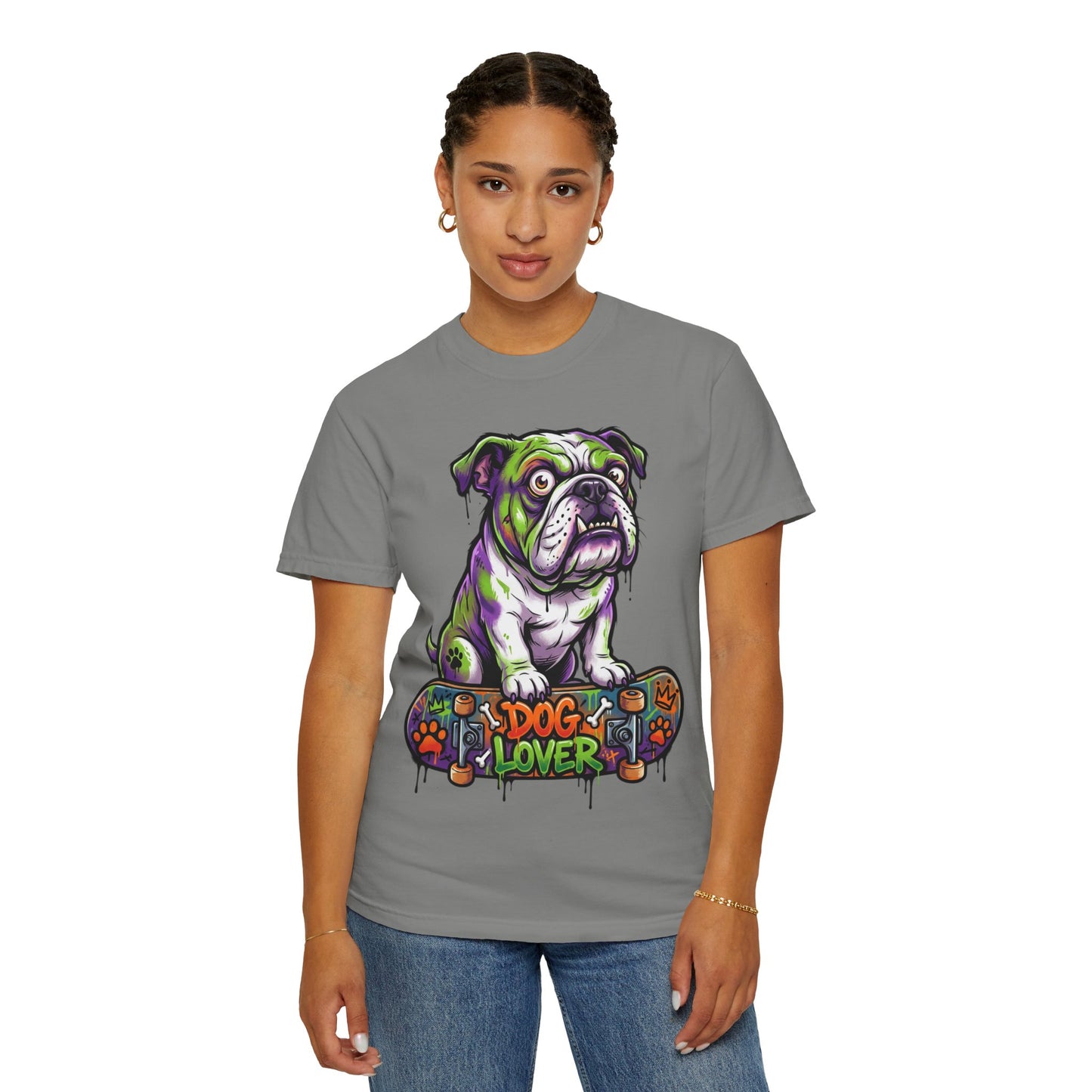 Dog Lover Skateboard Bulldog T-Shirt