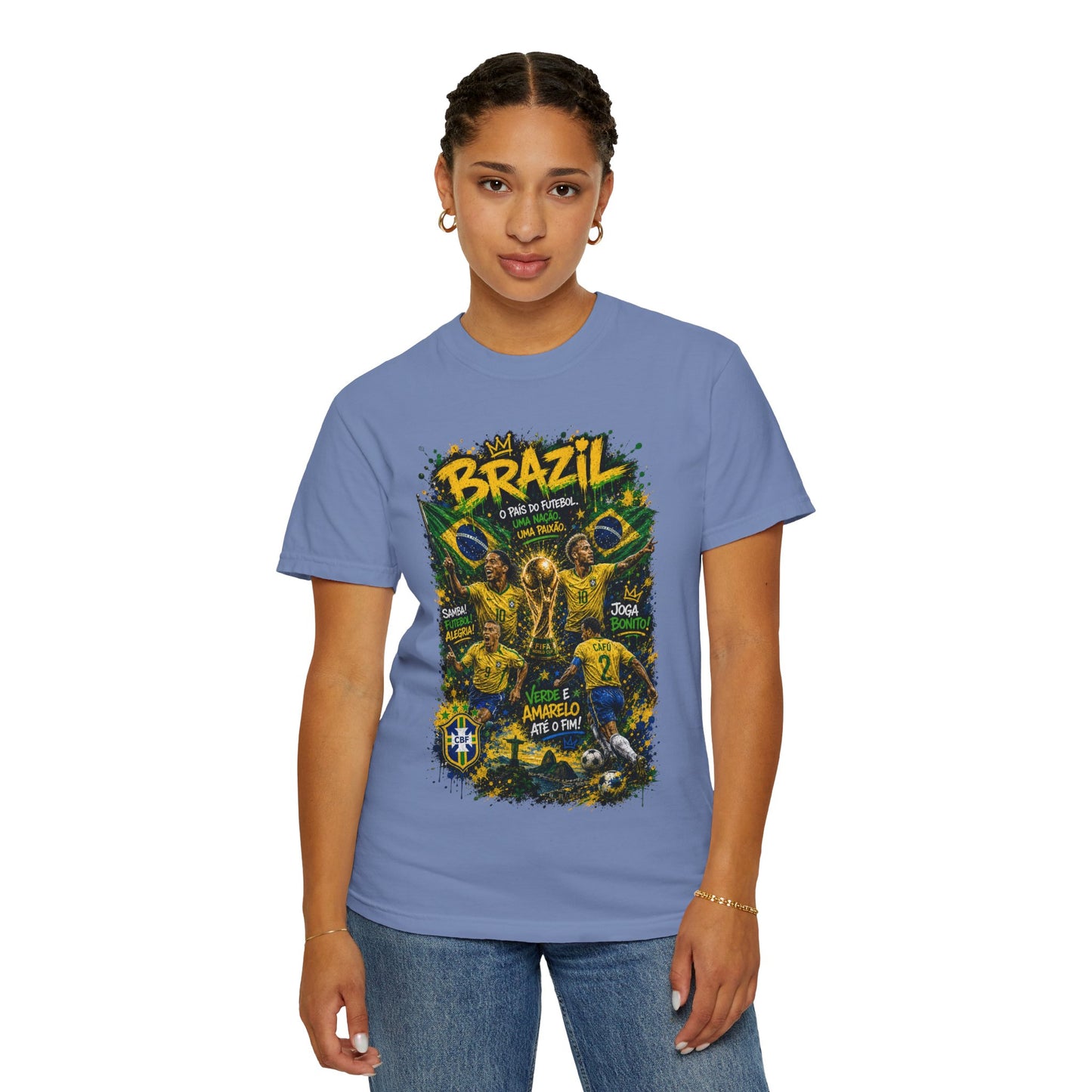 Brazil Football Players T-shirt | Brazilian Soccer Graphic Tee