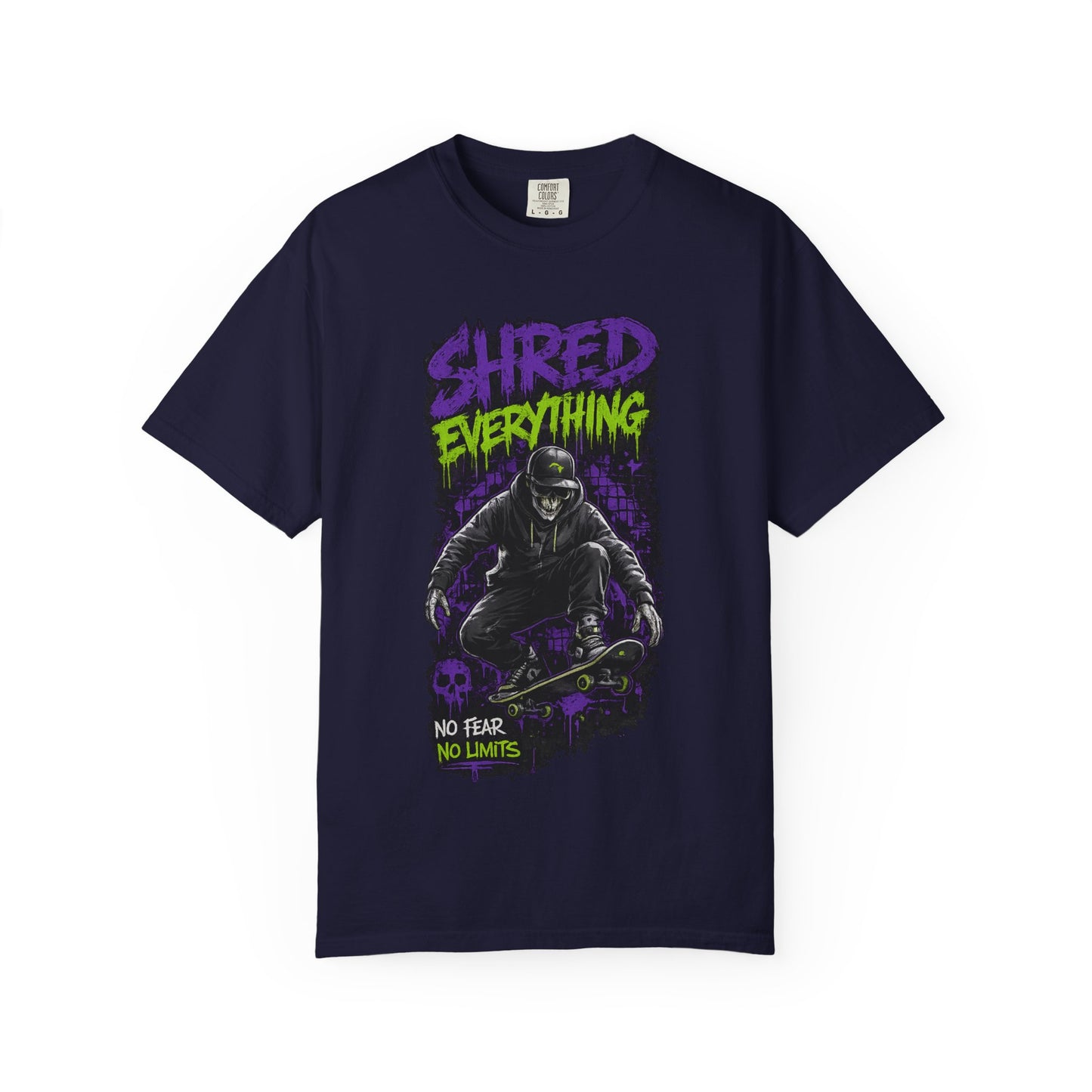 Shred Everything Skateboard T-Shirt — No Fear, No Limits Graphic Tee