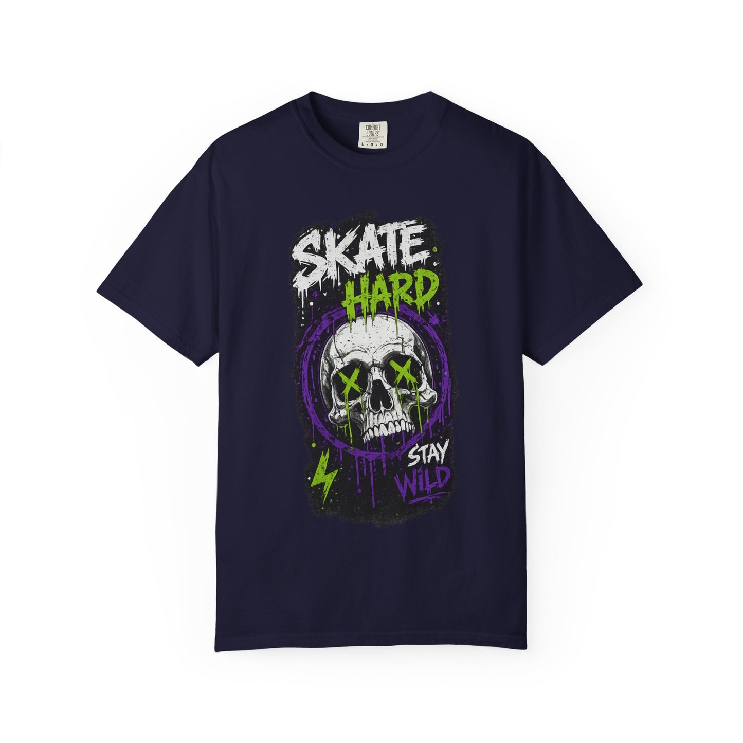Skate Hard Skull T-Shirt — Stay Wild Graphic Tee