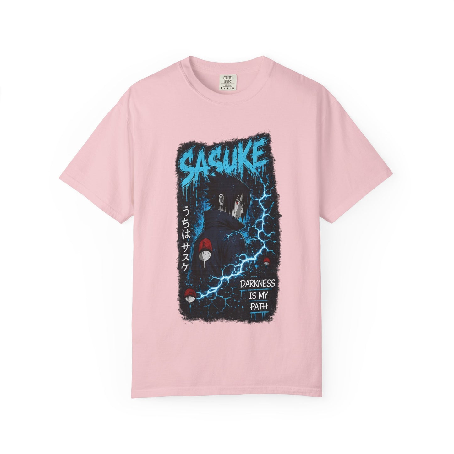 Sasuke Anime T-Shirt — "Darkness Is My Path" Graphic Tee