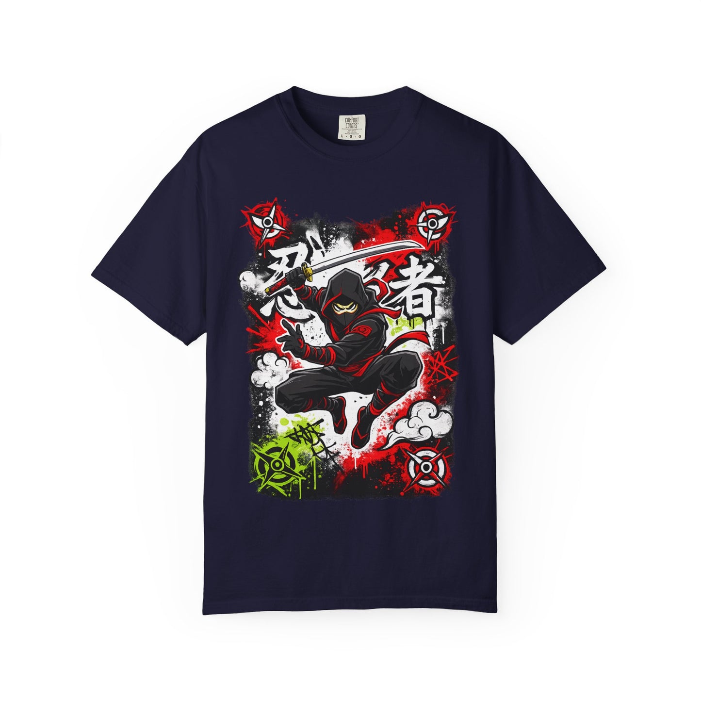 Ninja Warrior Graphic T-Shirt — Japanese Kanji Samurai Streetwear