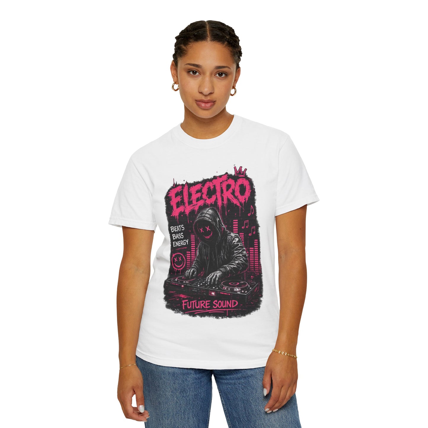 Electro DJ Graphic T-Shirt — "Future Sound" Music Neon Rave Tee