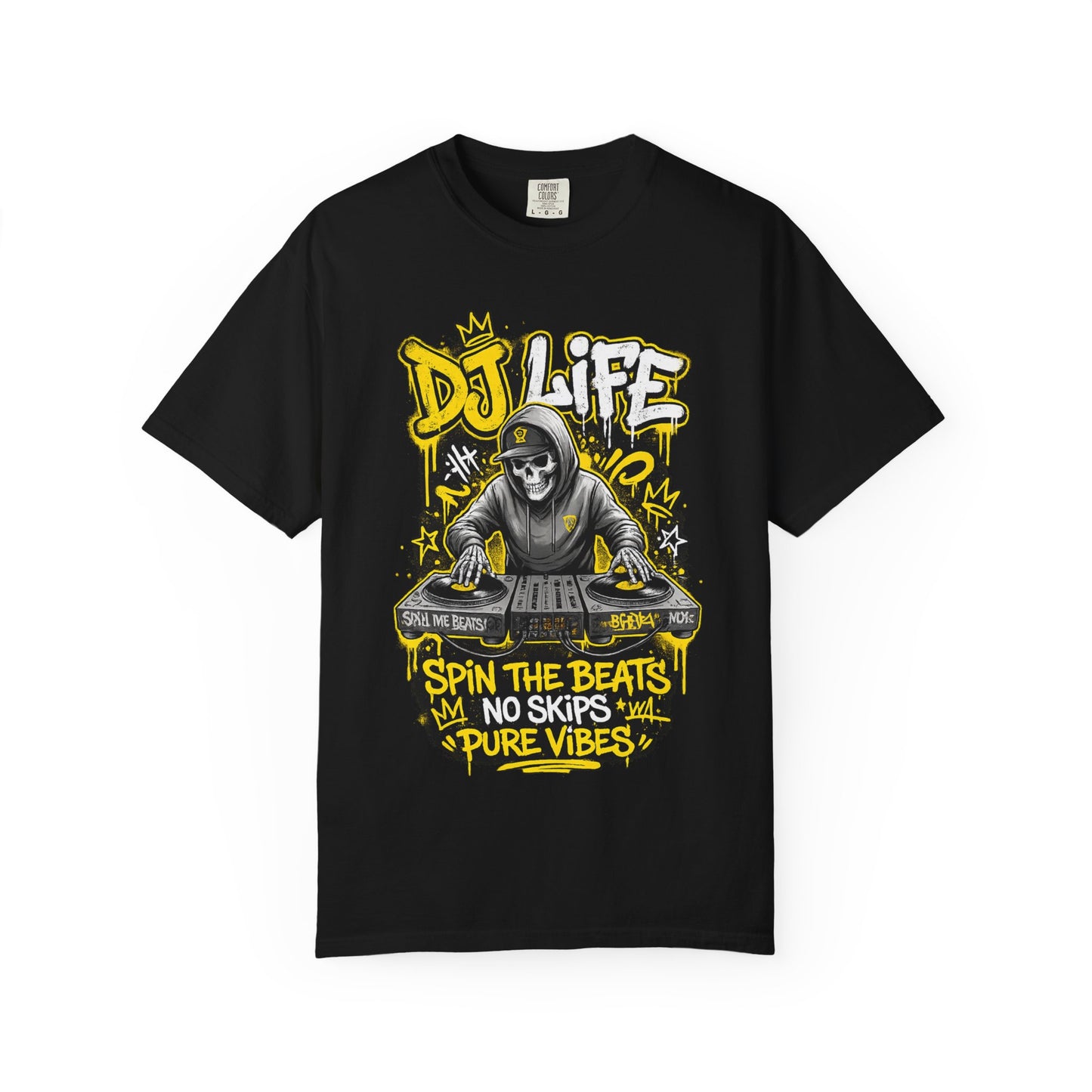 DJ Life T-Shirt — "Spin the Beats, No Skips, Pure Vibes" Graphic Tee