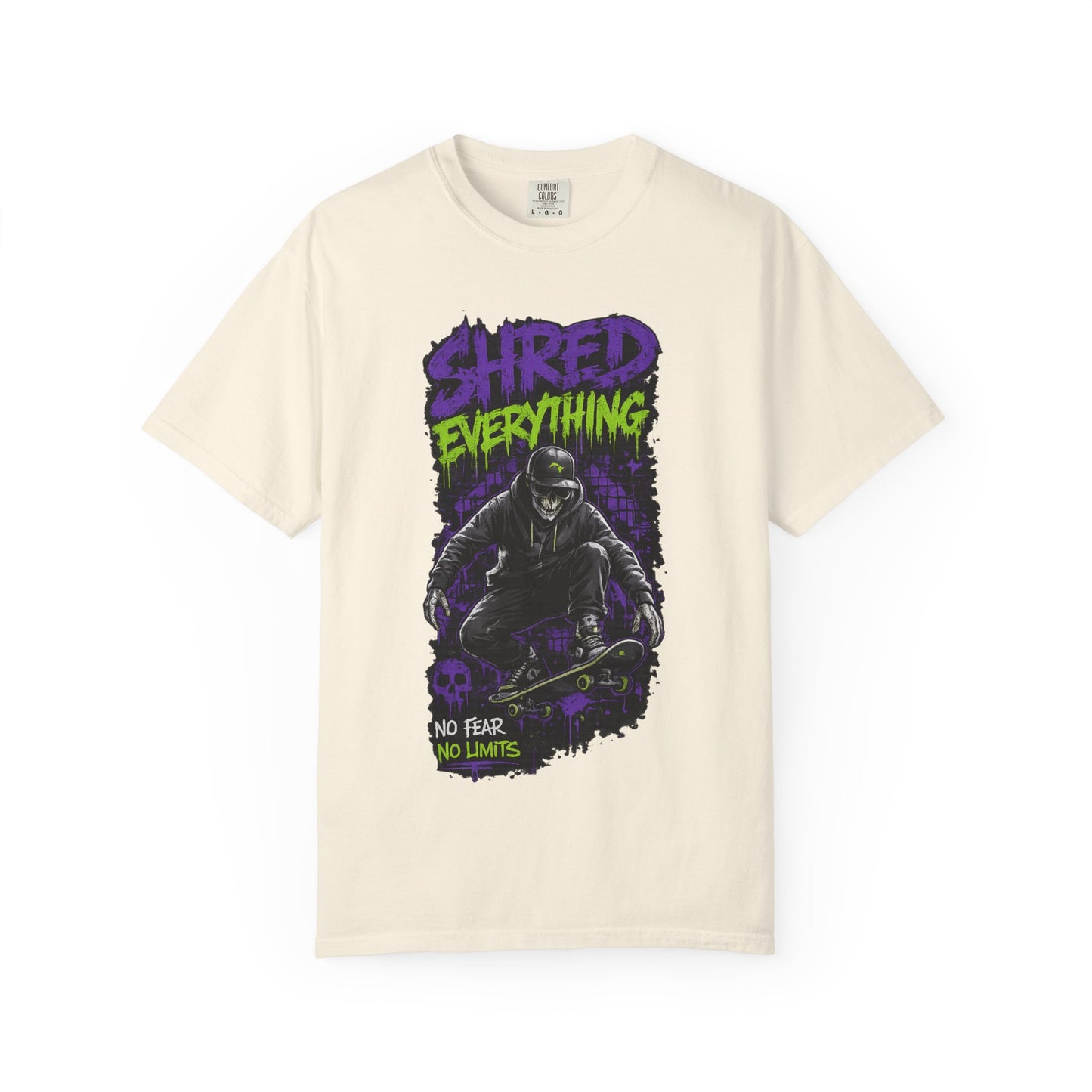 Shred Everything Skateboard T-Shirt — No Fear, No Limits Graphic Tee