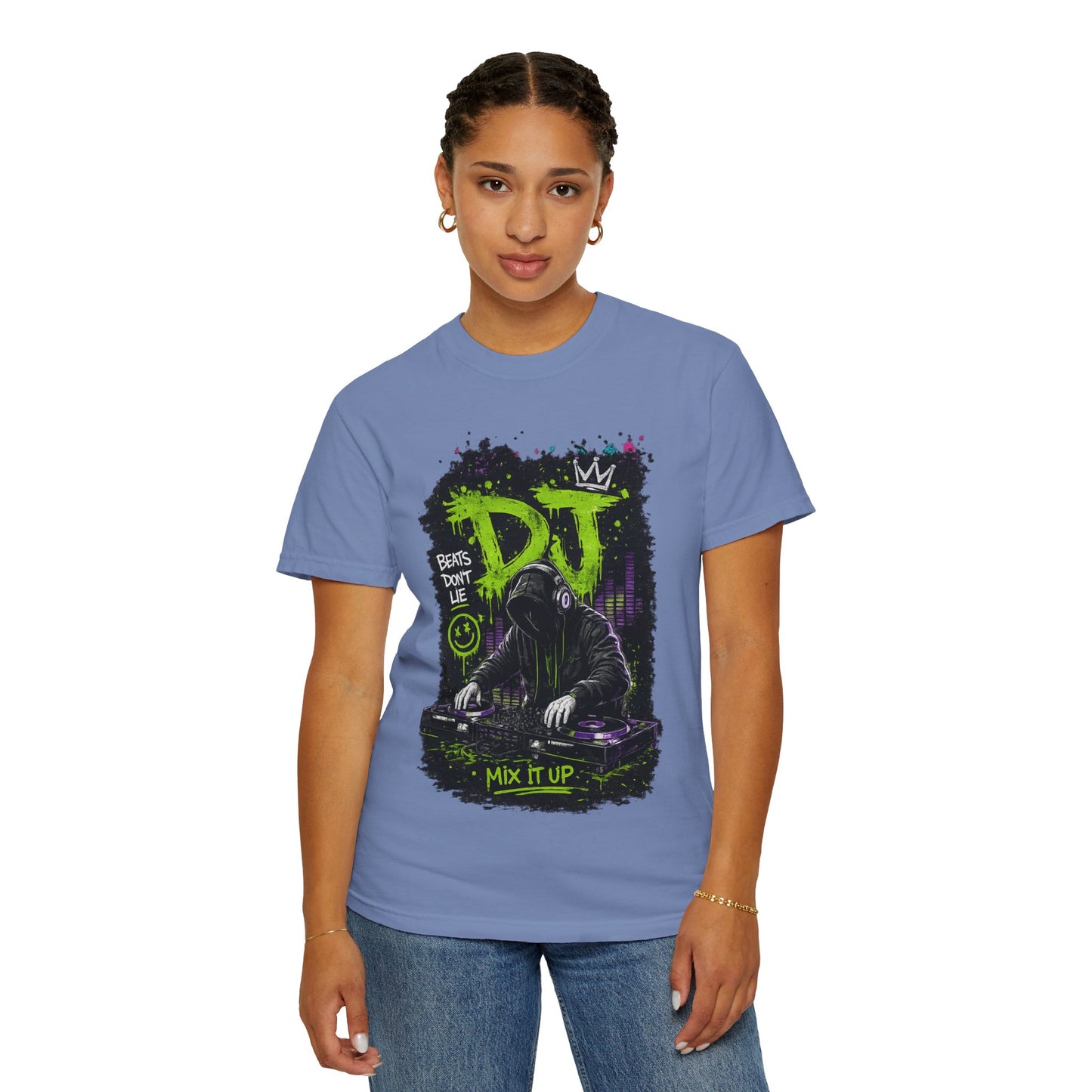 DJ Graffiti T-Shirt — "Beats Don’t Lie / Mix It Up" Streetwear Tee