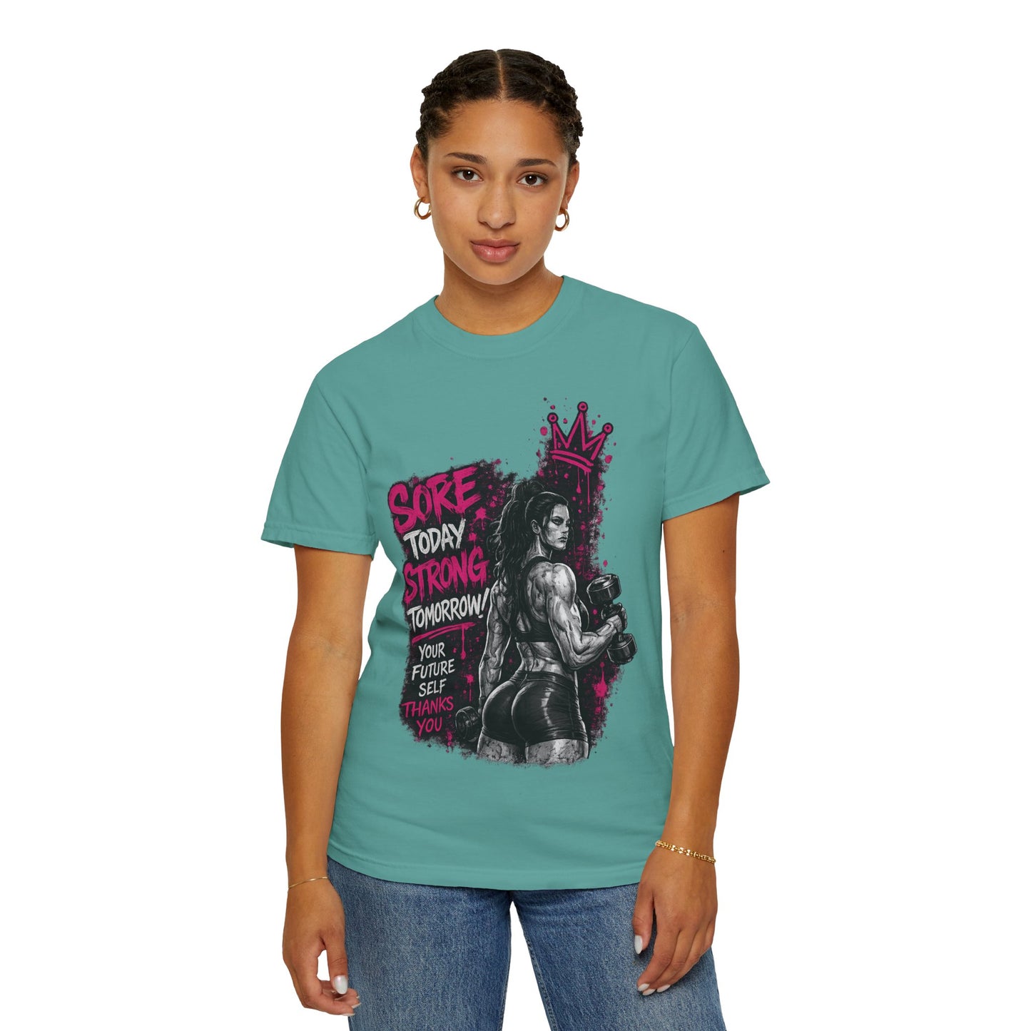 Motivational Boxing T-Shirt — "Sore Today, Strong Tomorrow" Gym Tee