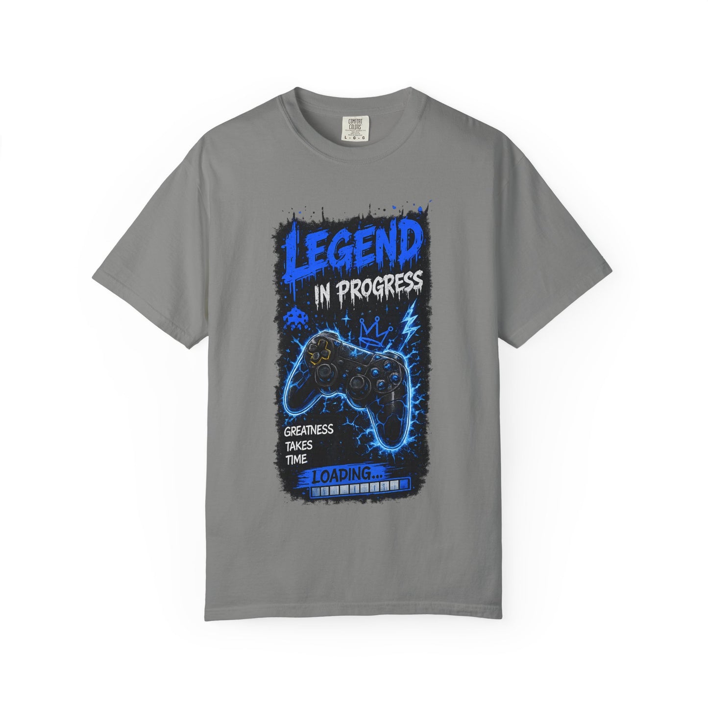 Legend in Progress Gamer T-Shirt — "Legend in Progress" Graphic Tee with Controller