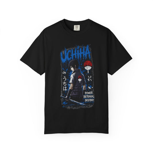 Uchiha Clan Graphic T-Shirt — Anime Sasuke Poster Design