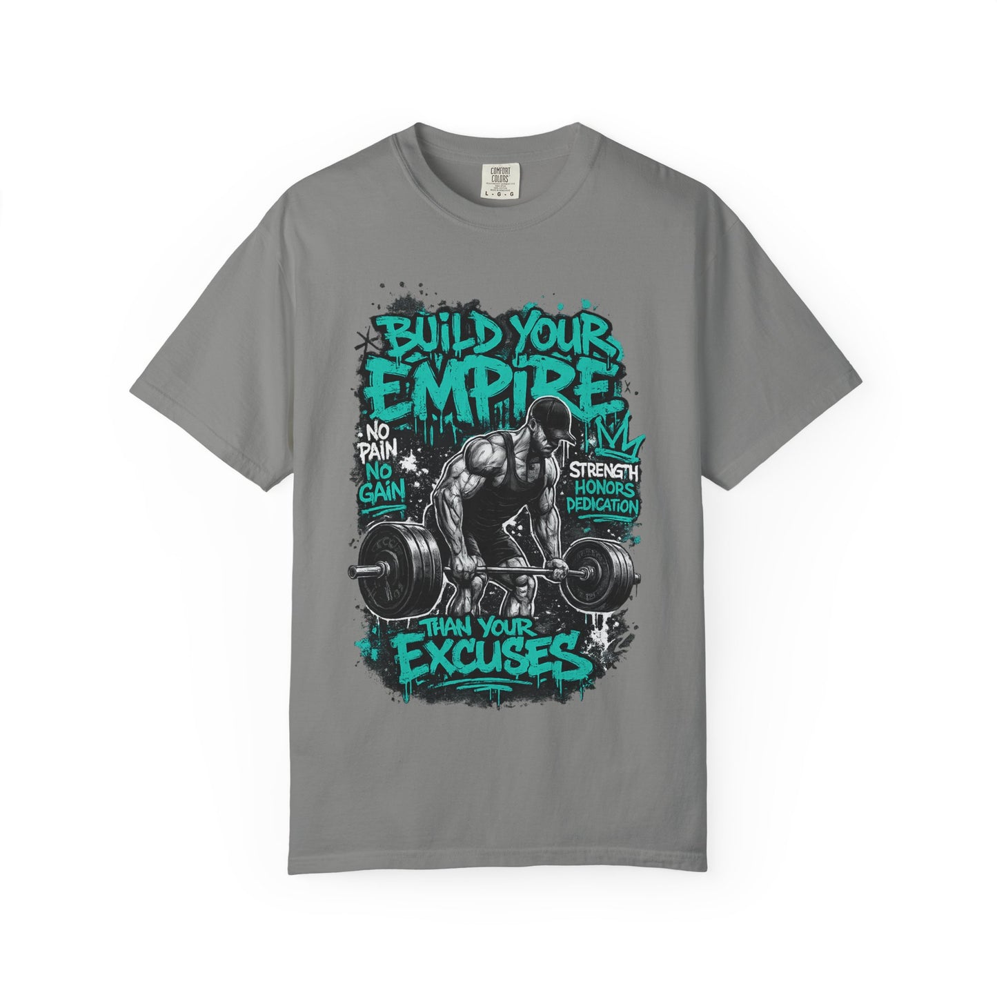Build Your Empire Deadlift Graphic T-Shirt | Motivational Gym Workout Shirt
