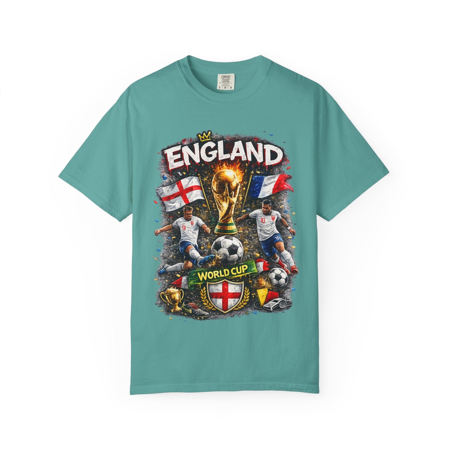 England World Cup Soccer T-Shirt | Football Trophy, St George Flags