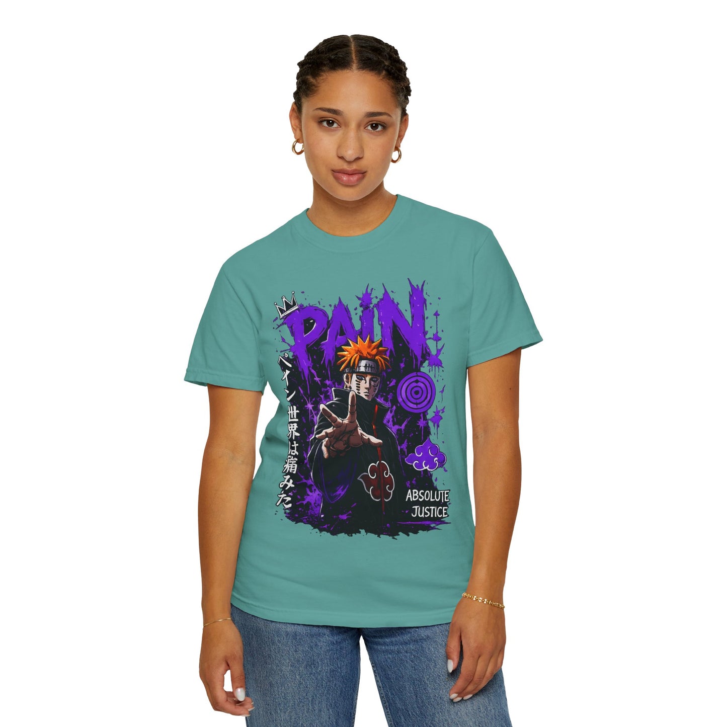 Anime Pain Graphic T-Shirt — 'Pain' & Akatsuki Design with Japanese Text