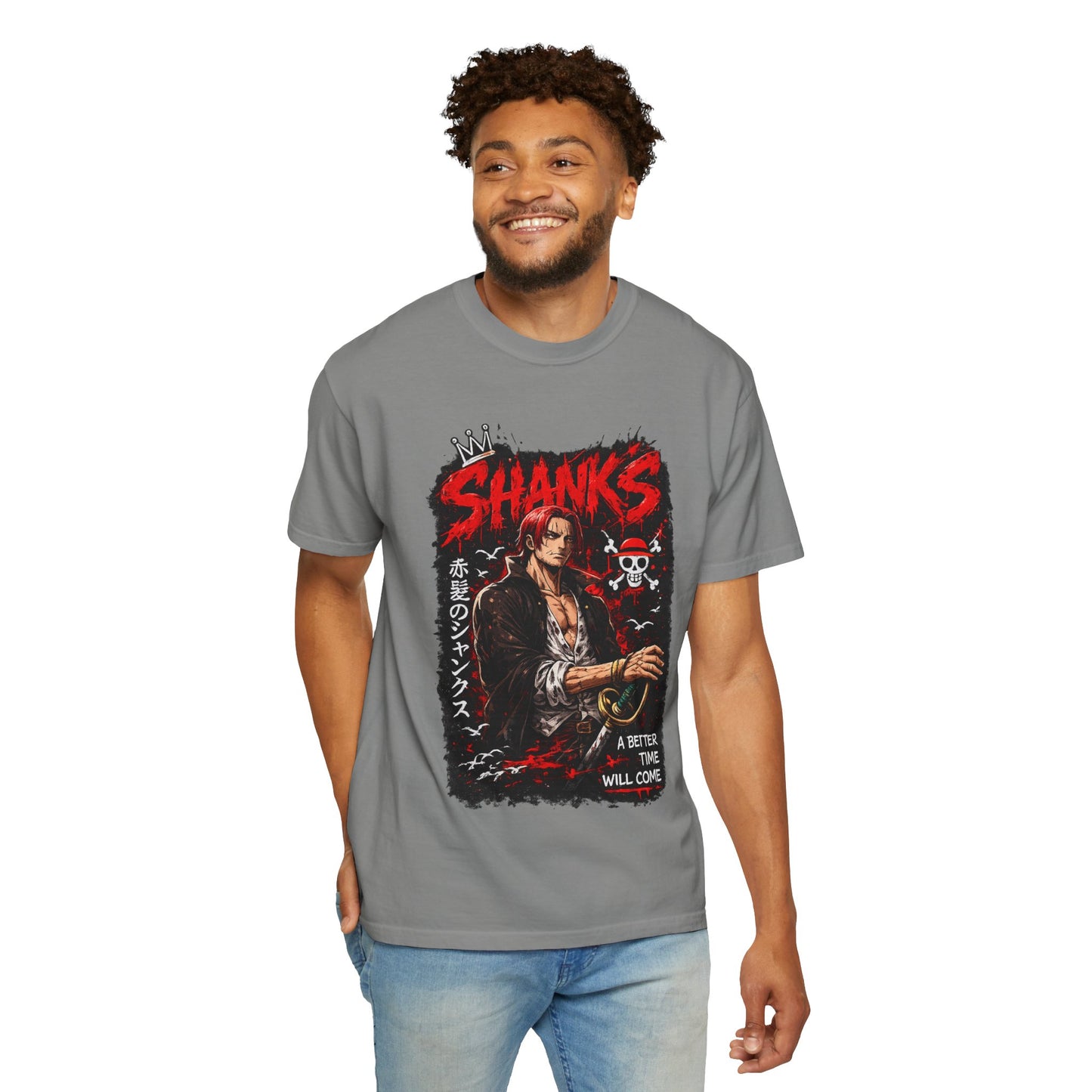 Shanks Anime Pirate Graphic T-Shirt — "A Better Time Will Come"