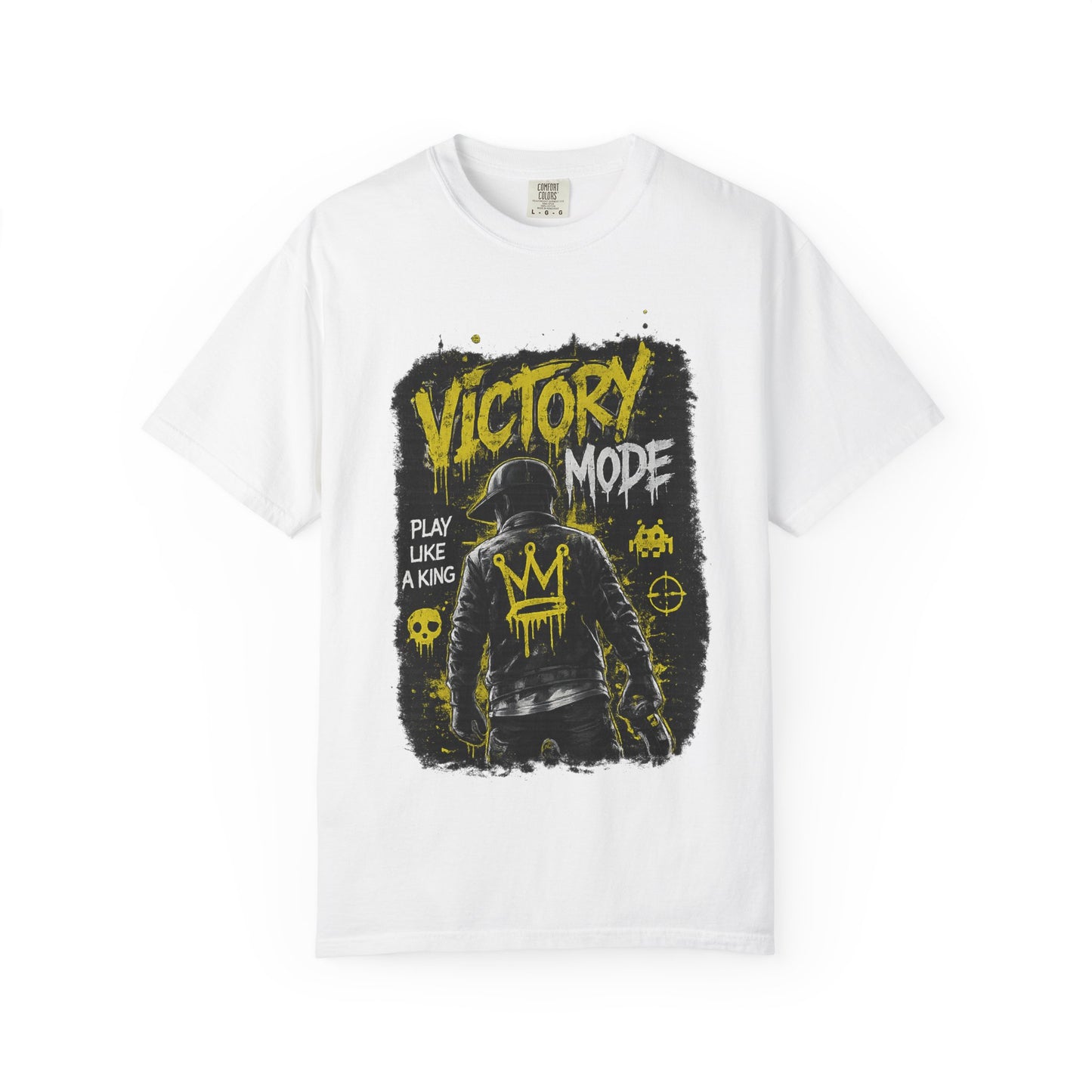 Victory Mode T-Shirt — 'Play Like a King' Graphic Tee for Gamers