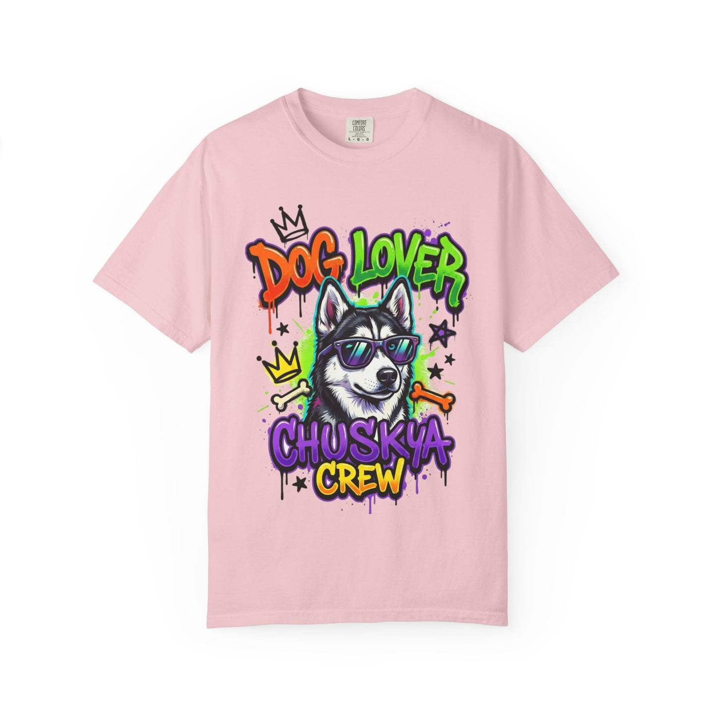 Dog Lover Husky Crew T-Shirt — Graphic Cool Husky Tee for Pet Owners