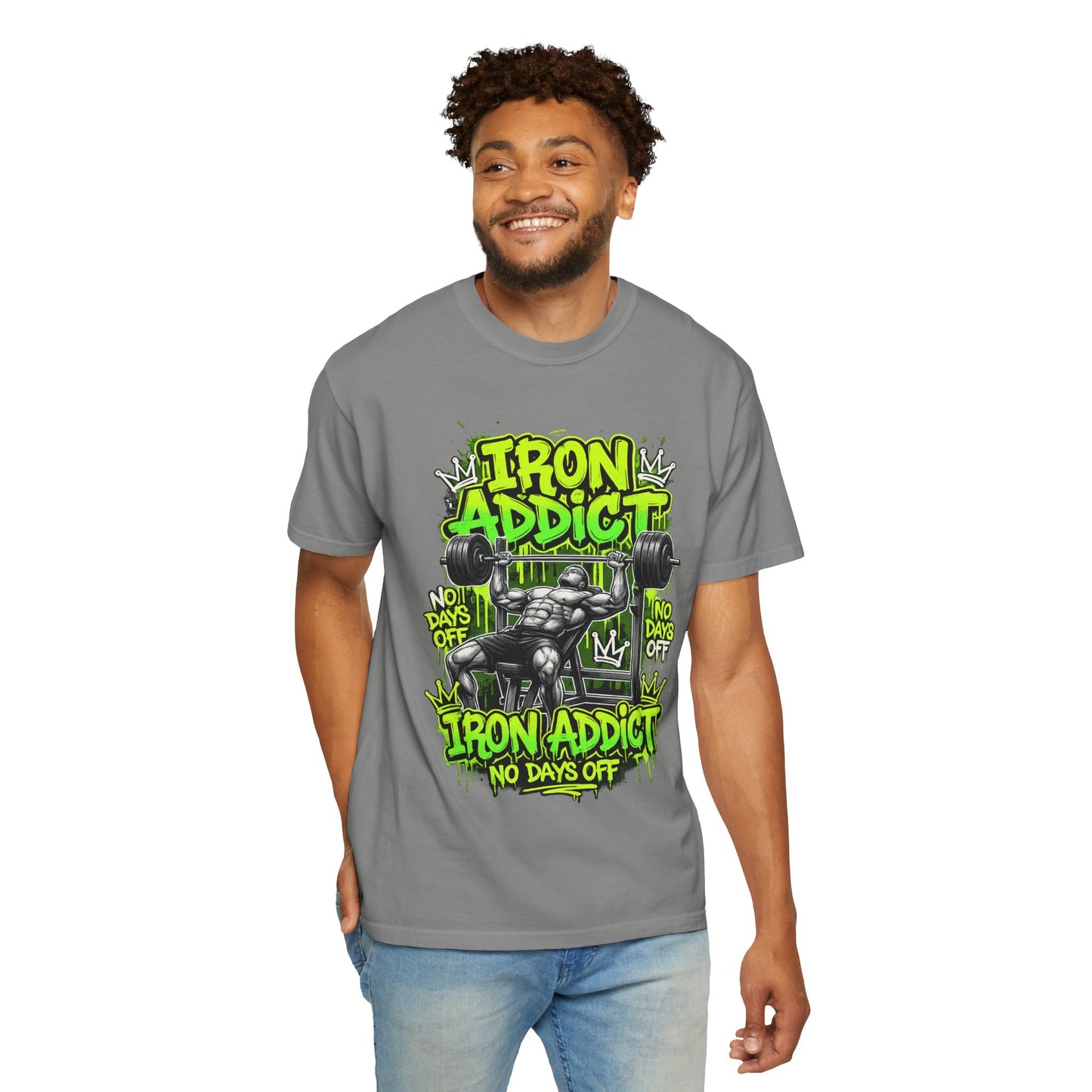 Iron Addict weightlifting graphic tee | T-Shirt