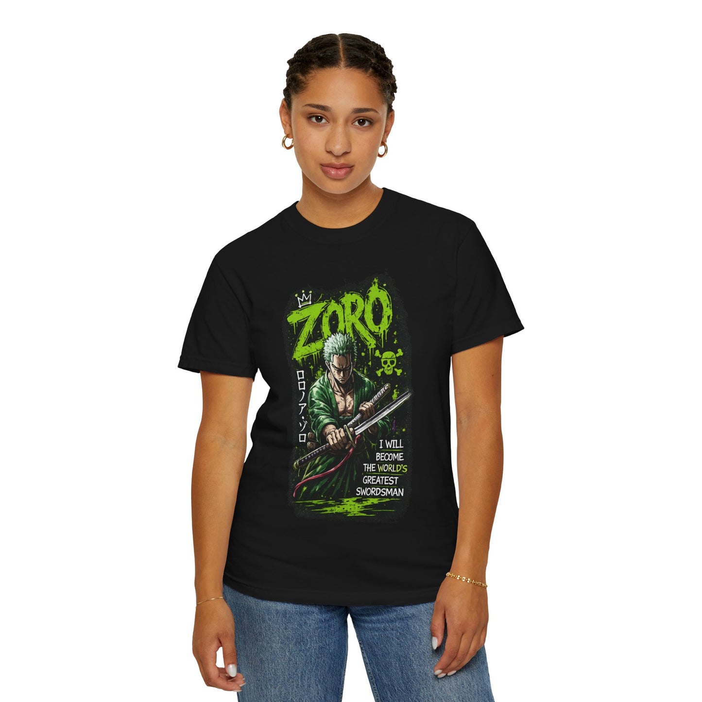 Zoro Graphic T-Shirt — 'I Will Become The World's Greatest Swordsman' Anime Tee