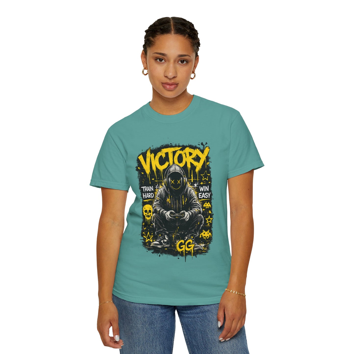 Victory Gamer Hooded Character T-shirt | GG Esports Graphic Tee