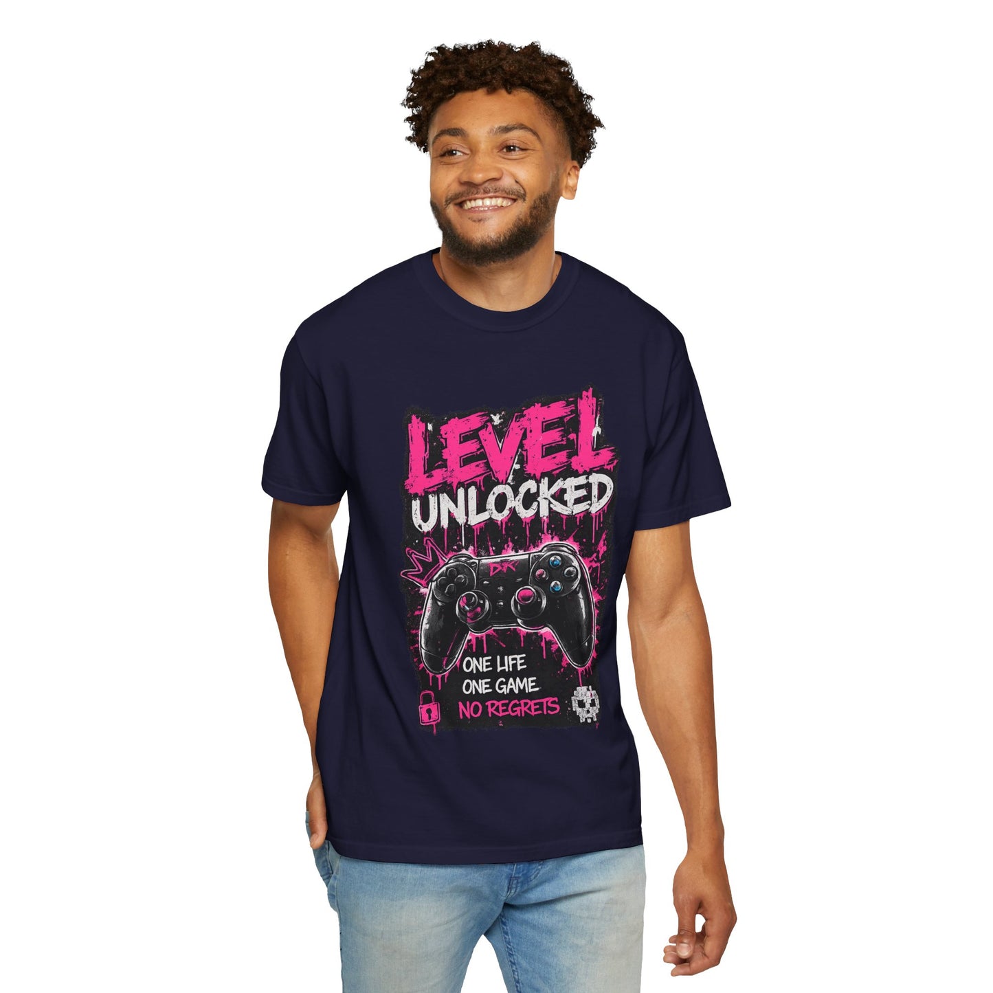 Level Unlocked Gamer T-Shirt — "One Life, One Game" Graphic Tee