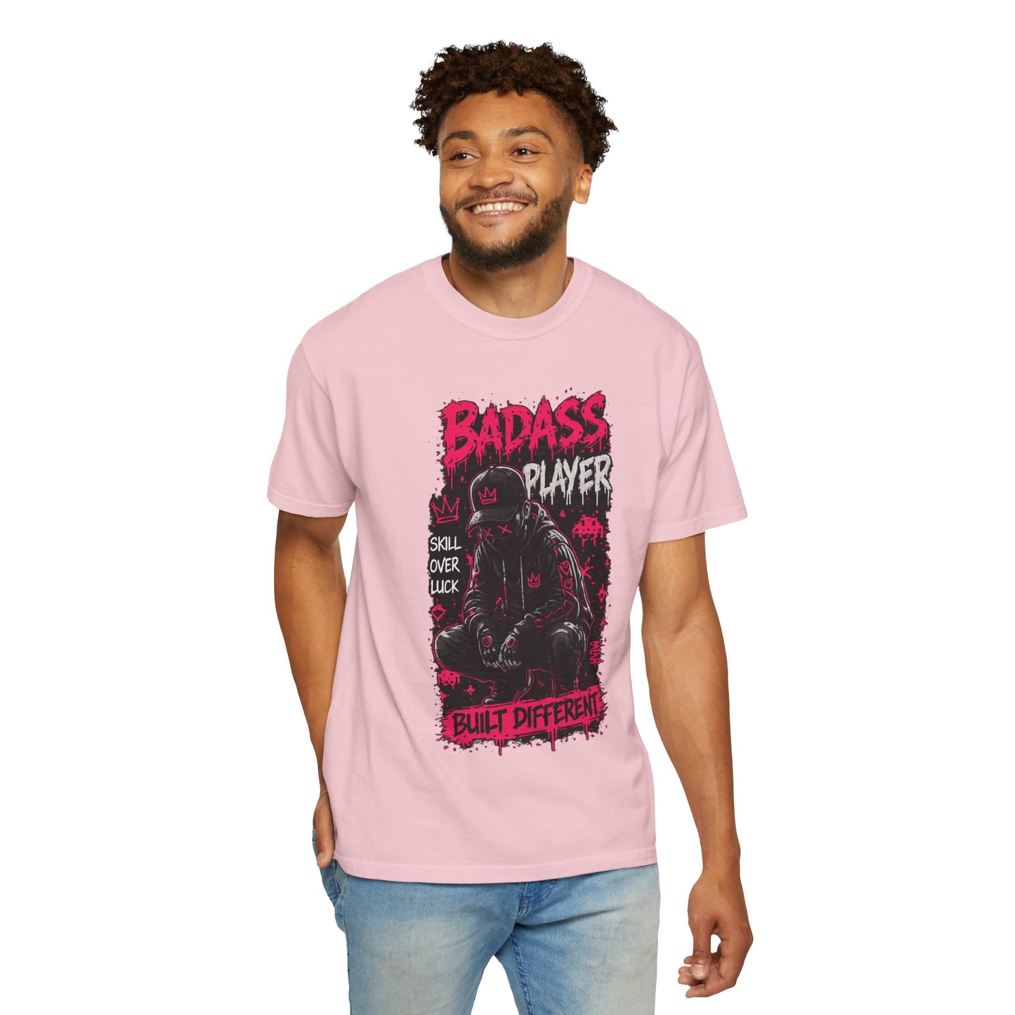 Badass Player Graphic T-Shirt — “Built Different” Gaming Tee