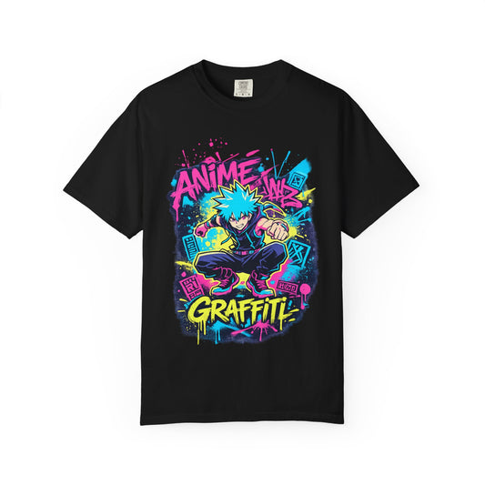Anime Graffiti T-Shirt — Neon Street Art Skate Anime Design