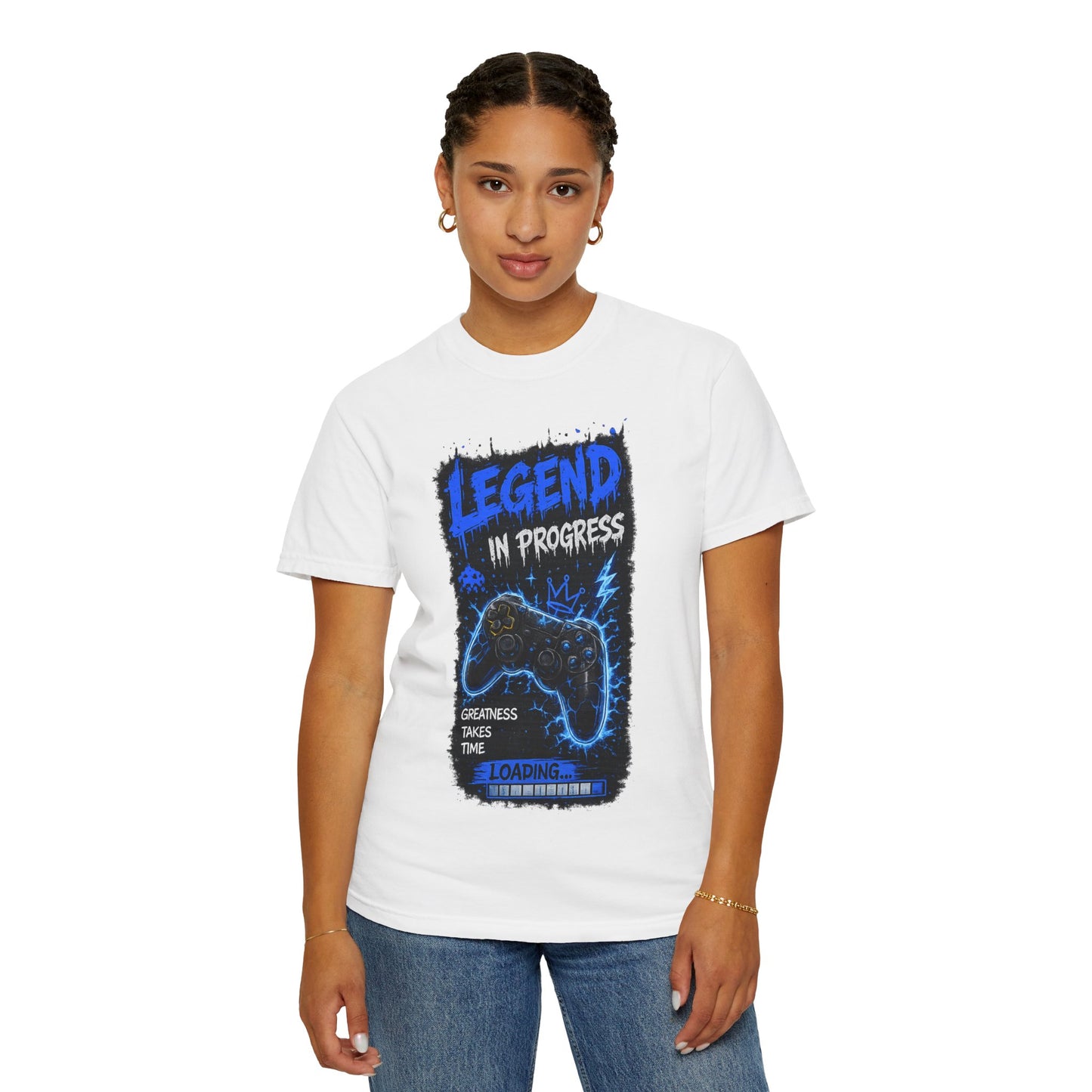Legend in Progress Gamer T-Shirt — "Legend in Progress" Graphic Tee with Controller