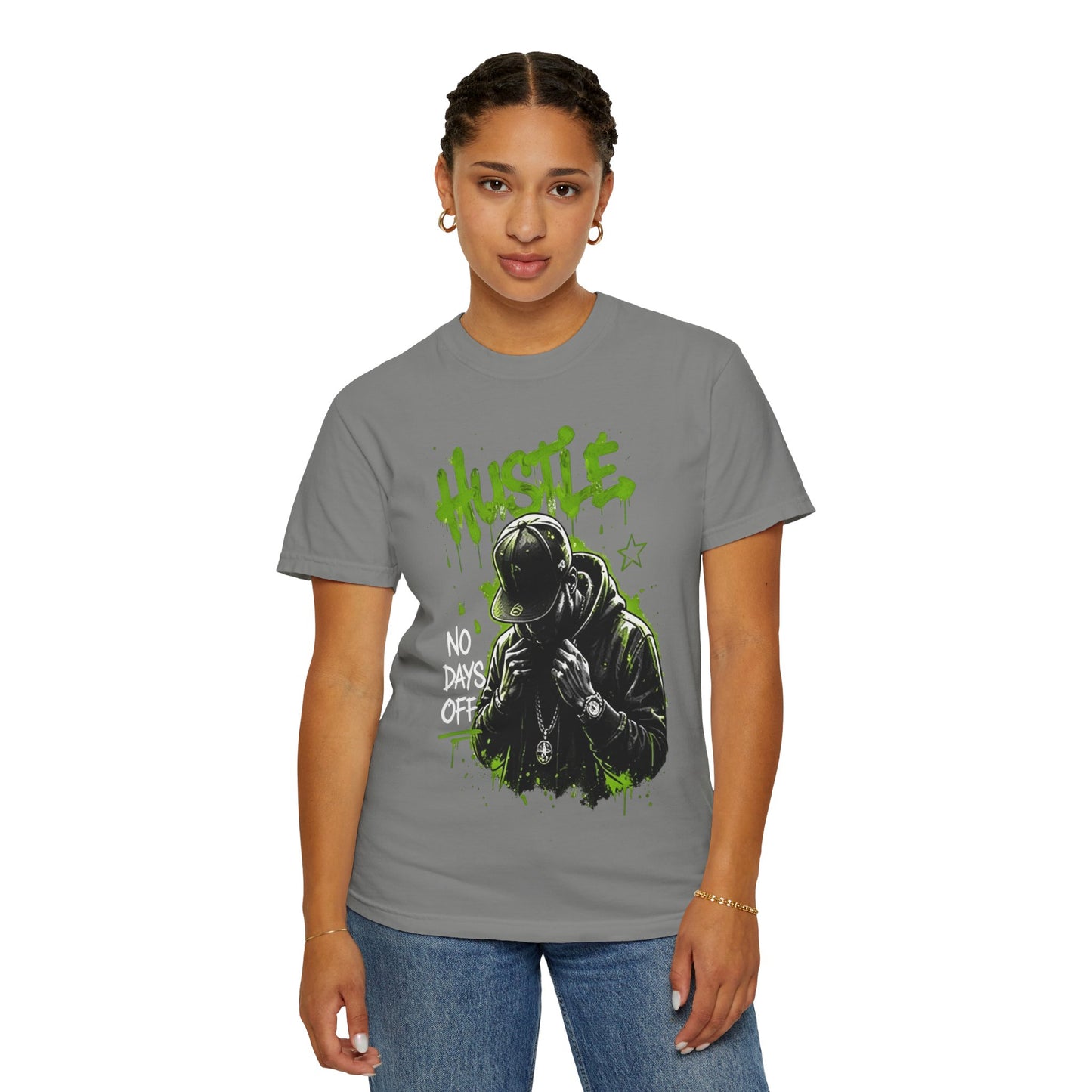 Hustle Graffiti T-Shirt — Urban Rapper Illustration