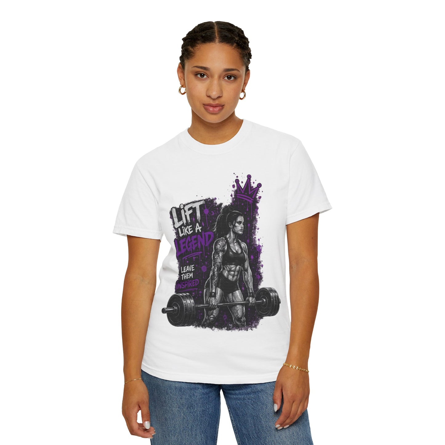 Lift Like a Legend Weightlifting T-Shirt — Female Power Deadlift Gym Tee