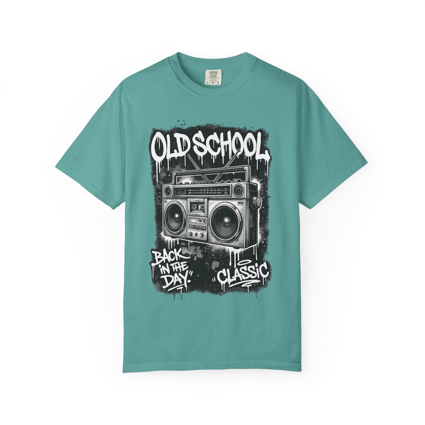 Old School Boombox T-Shirt — "Back in the Day" Vintage Hip Hop Graphic Tee