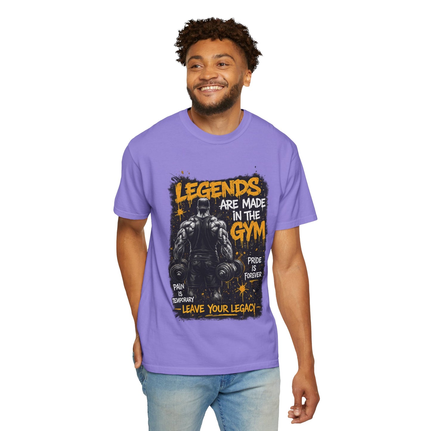 Legends Are Made in the Gym T-Shirt — Motivational Weightlifting Tee