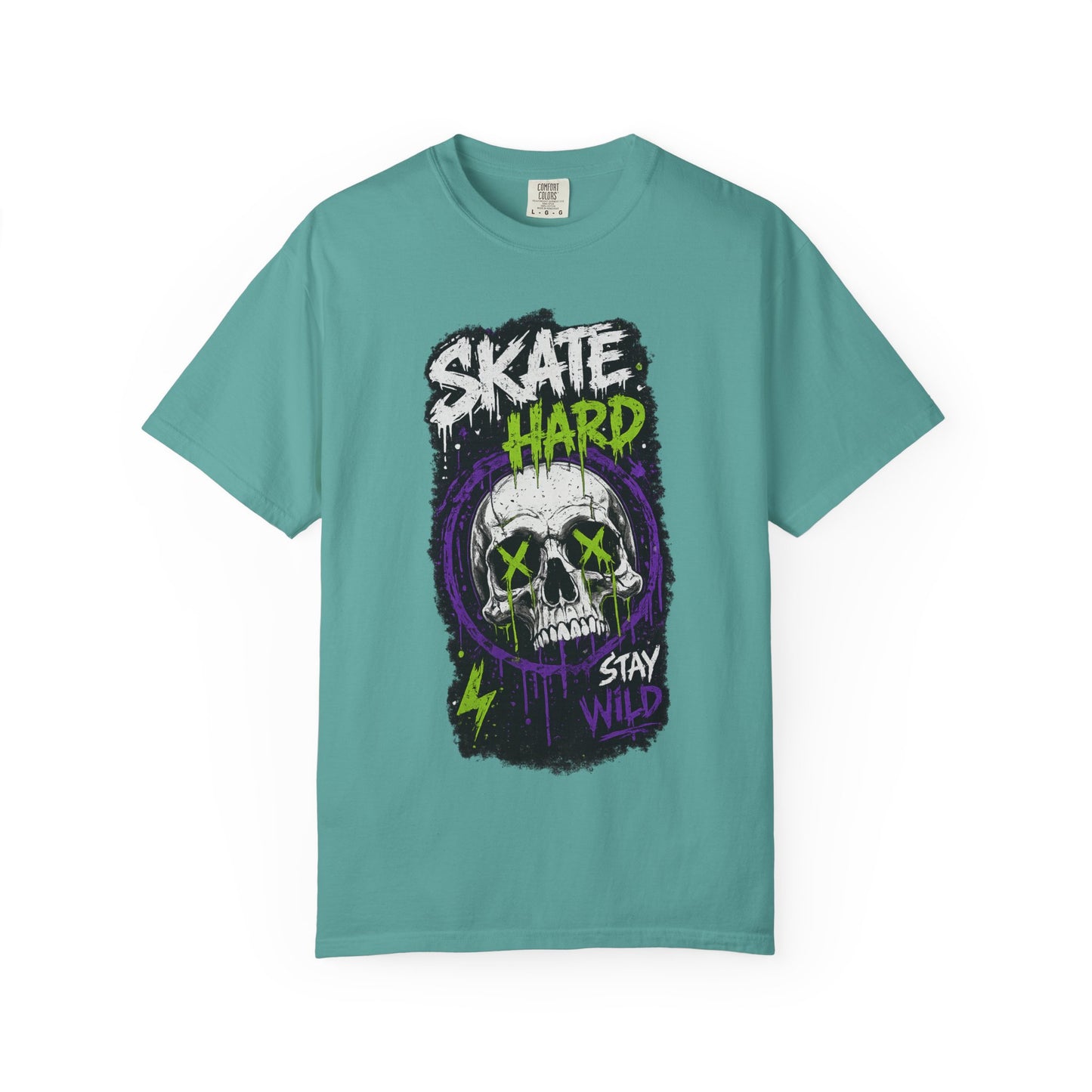 Skate Hard Skull T-Shirt — Stay Wild Graphic Tee