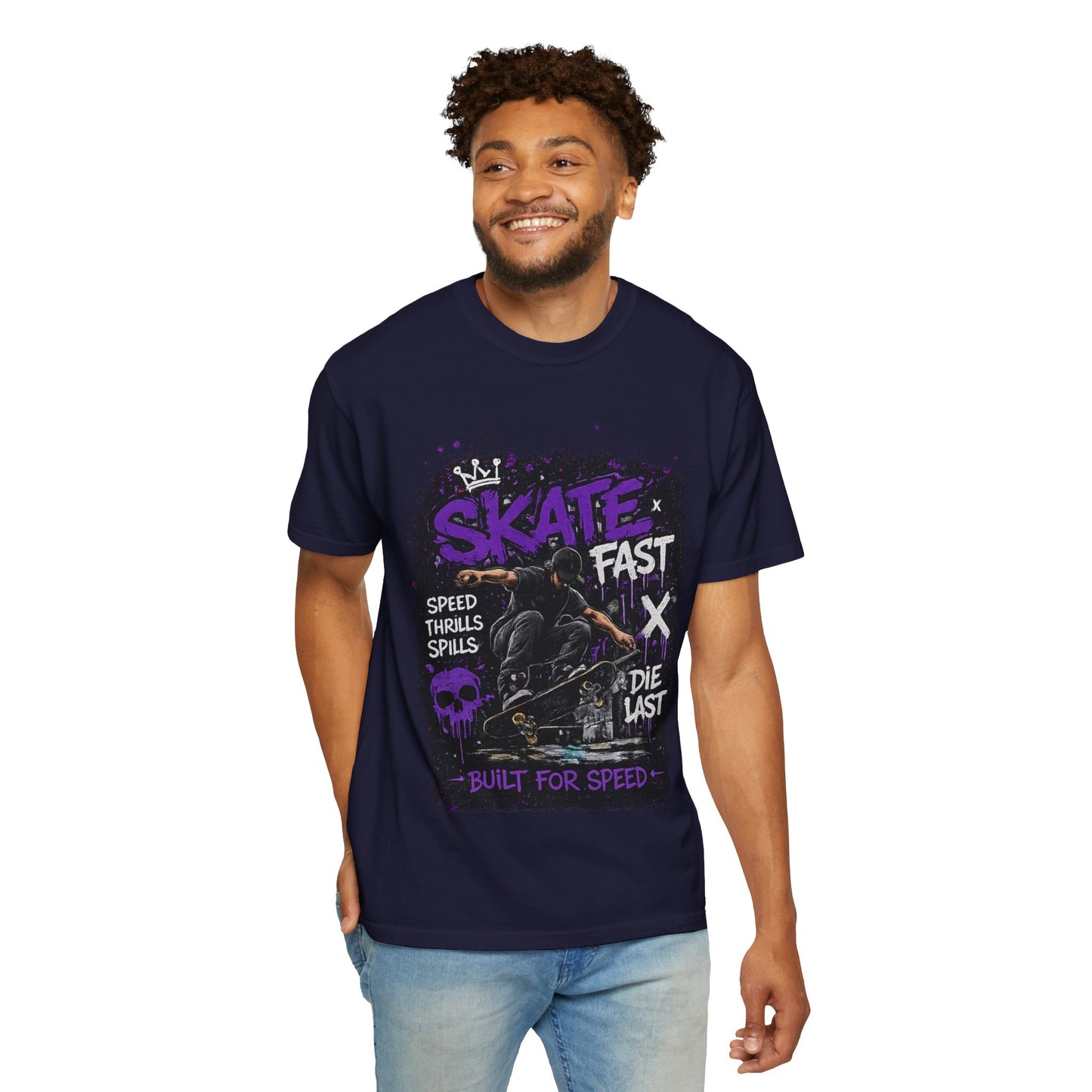 Skate Fast Skateboard T‑Shirt — "Built for Speed" Graphic Tee