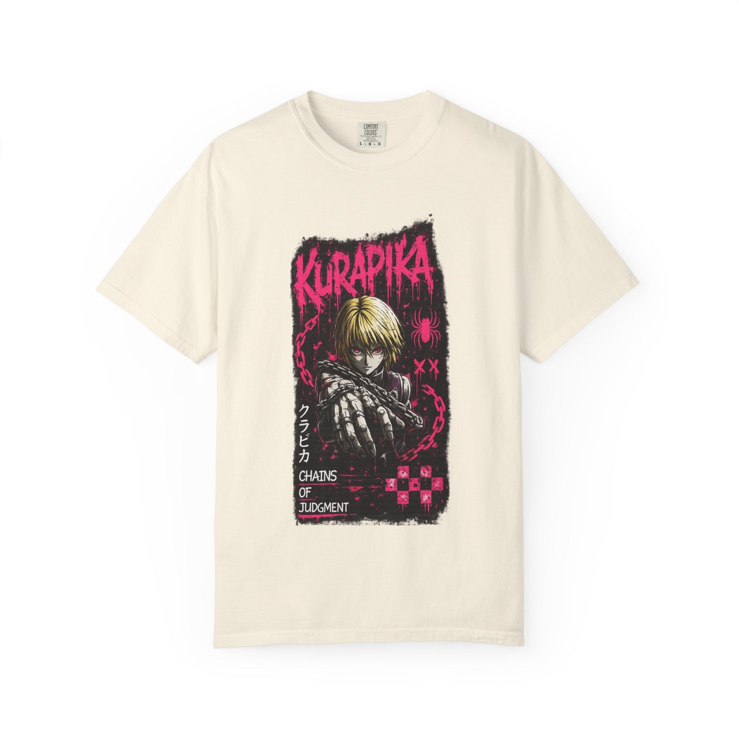 Kurapika Graphic T-Shirt — Anime Thriller 'Chains of Judgment' Tee