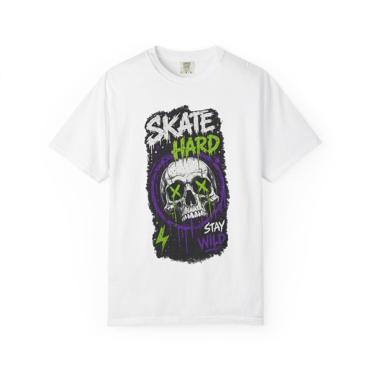Skate Hard Skull T-Shirt — Stay Wild Graphic Tee