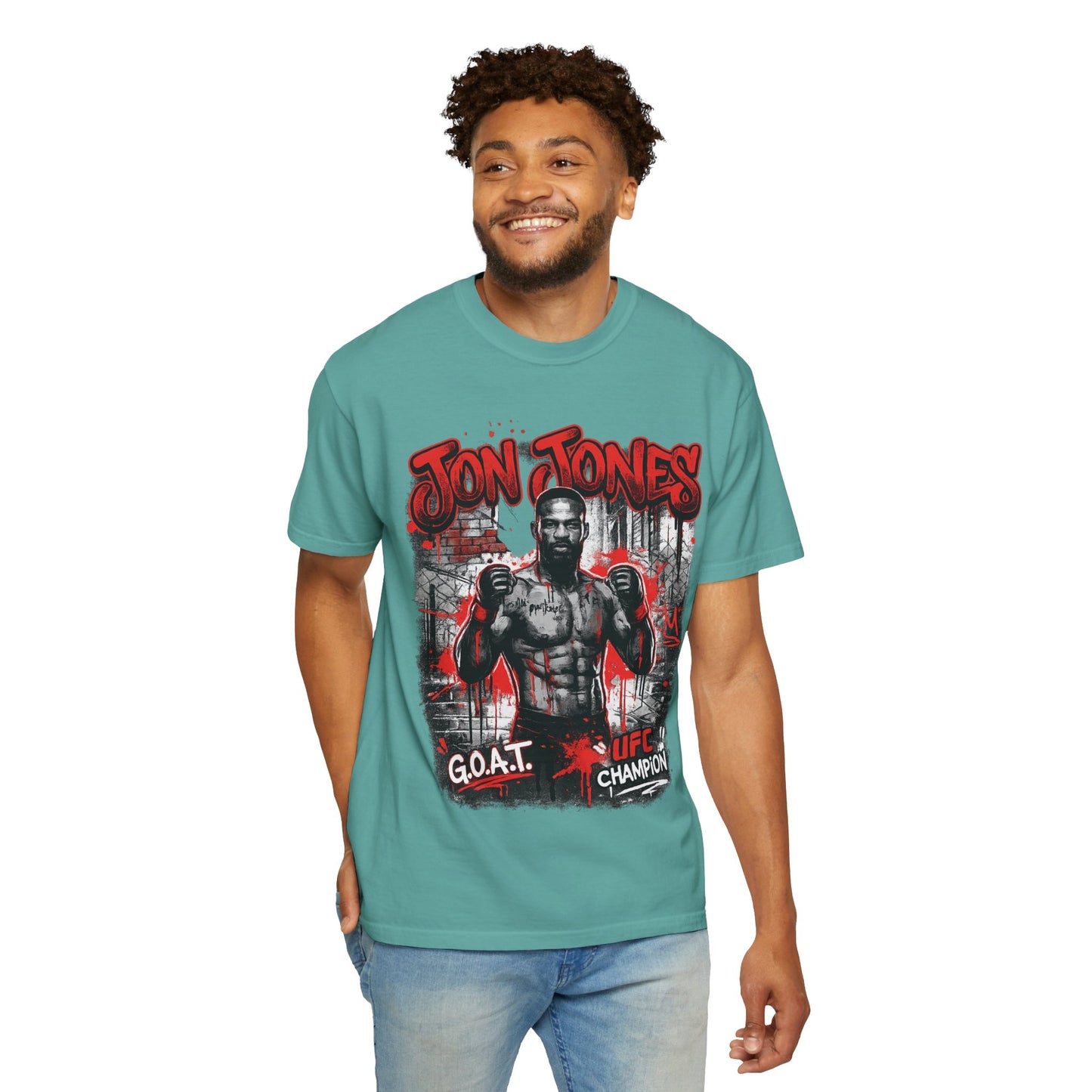 Boxing Champion Graphic T-Shirt — 'G.O.A.T. UFC Champion' Streetwear Tee