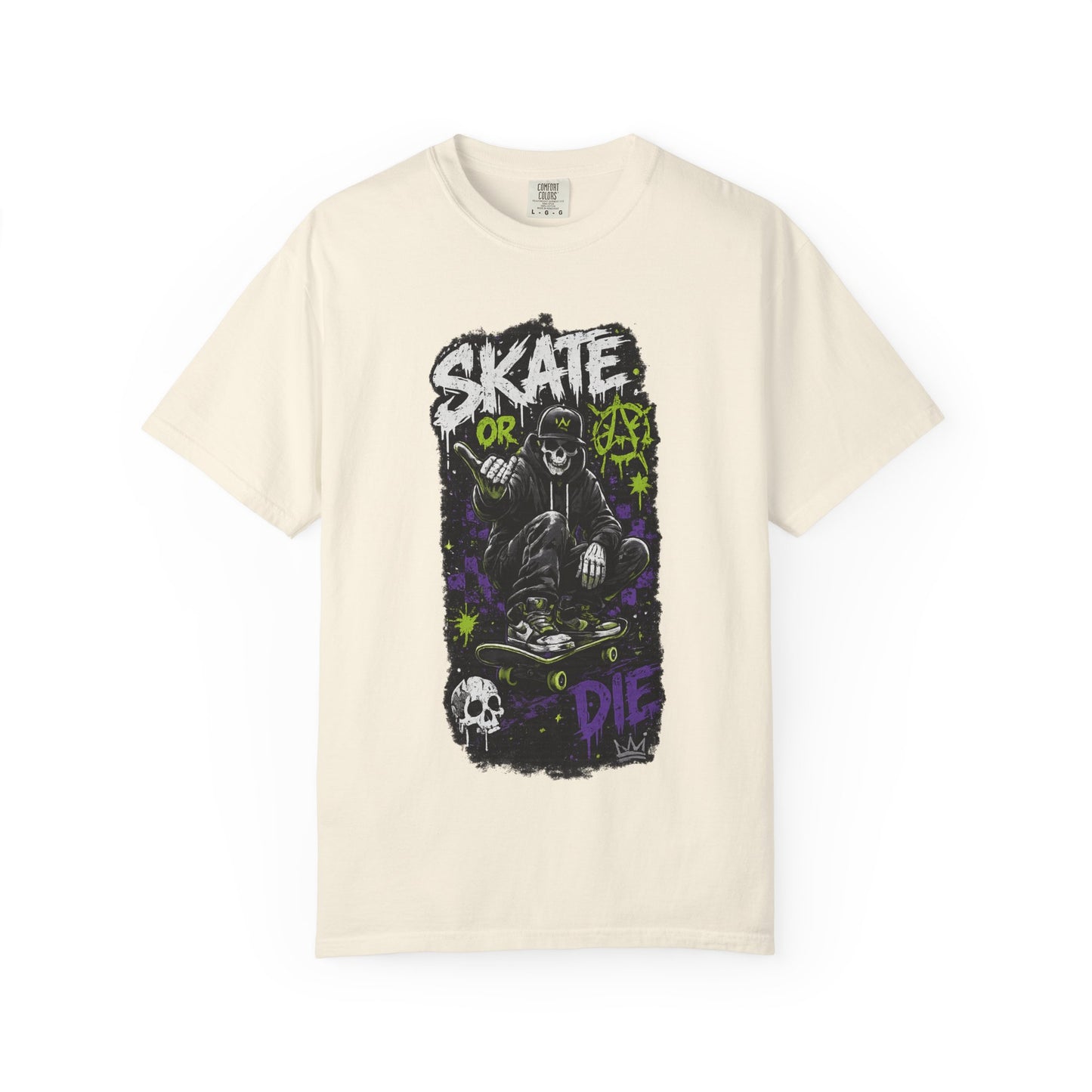 Skate or Die Graphic T‑Shirt — Grim Reaper Skateboard Tee