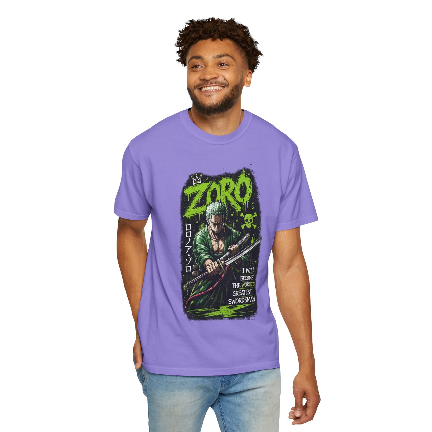 Zoro Graphic T-Shirt — 'I Will Become The World's Greatest Swordsman' Anime Tee