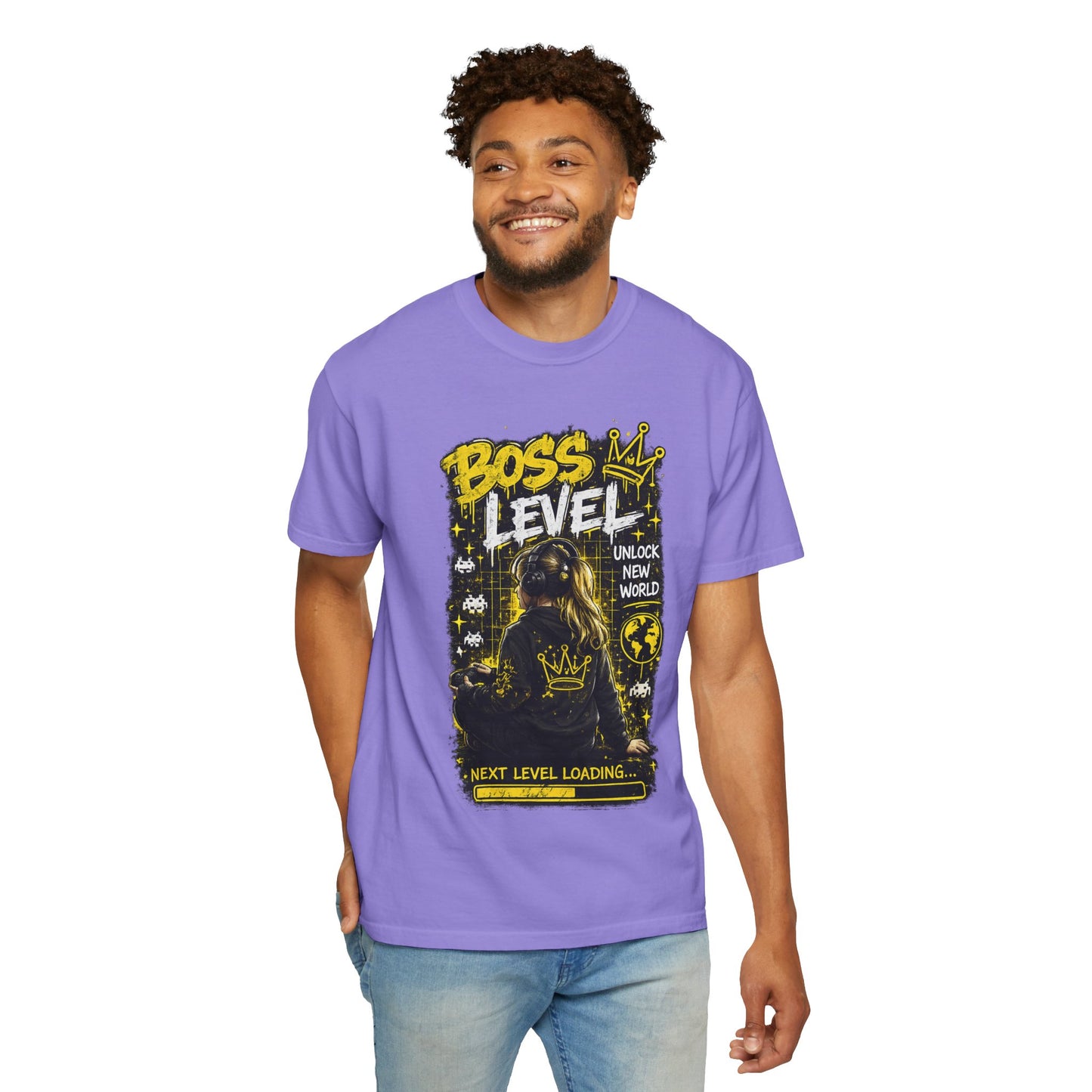 Boss Level T-Shirt — "Boss Level: Next Level Loading" Graphic Tee for Gamers & Leaders