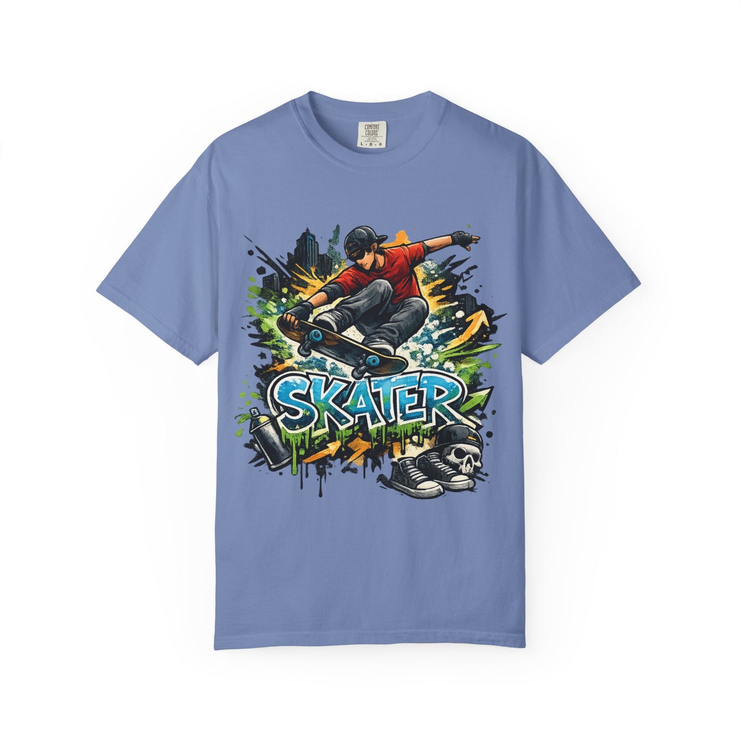 Skater Graphic T-Shirt — Urban Skateboarder Street Art Tee