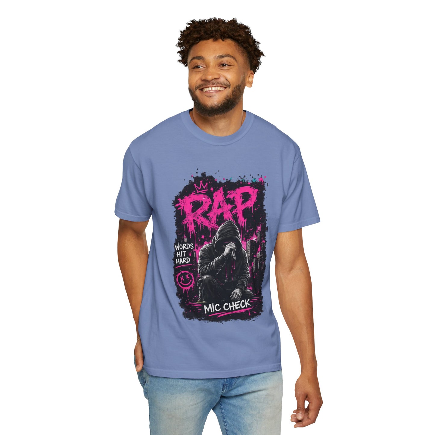 Rap Mic Check T-Shirt — Urban Hip-Hop Graphic Tee