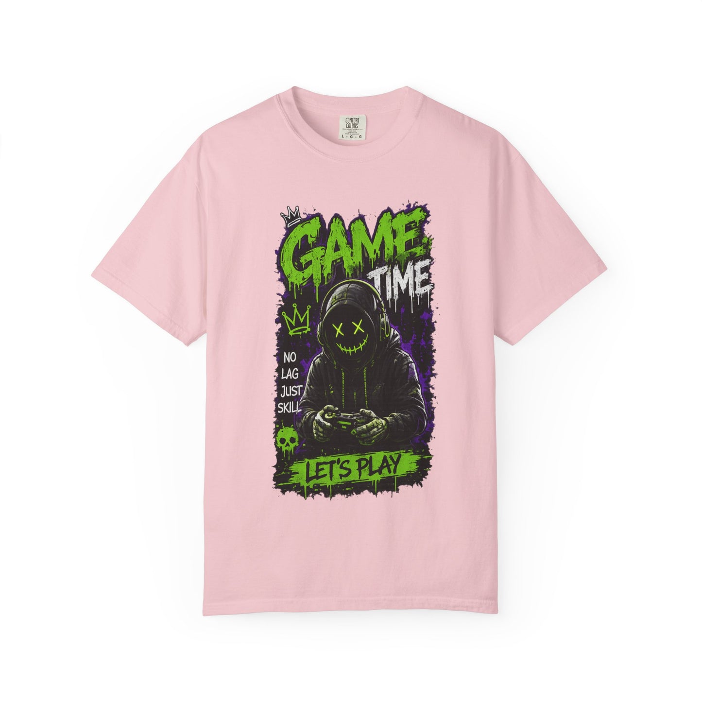 Gaming Graphic T-Shirt — "Game Time: Let’s Play" Neon Gamer Tee