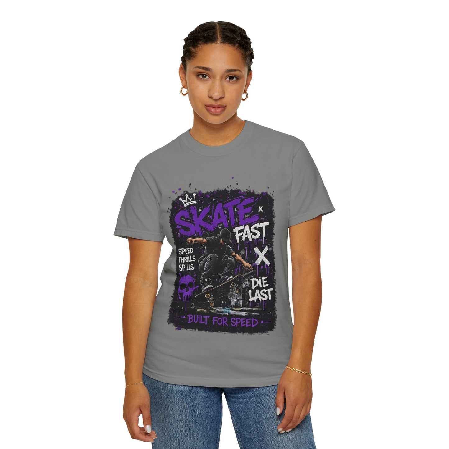 Skate Fast Skateboard T‑Shirt — "Built for Speed" Graphic Tee