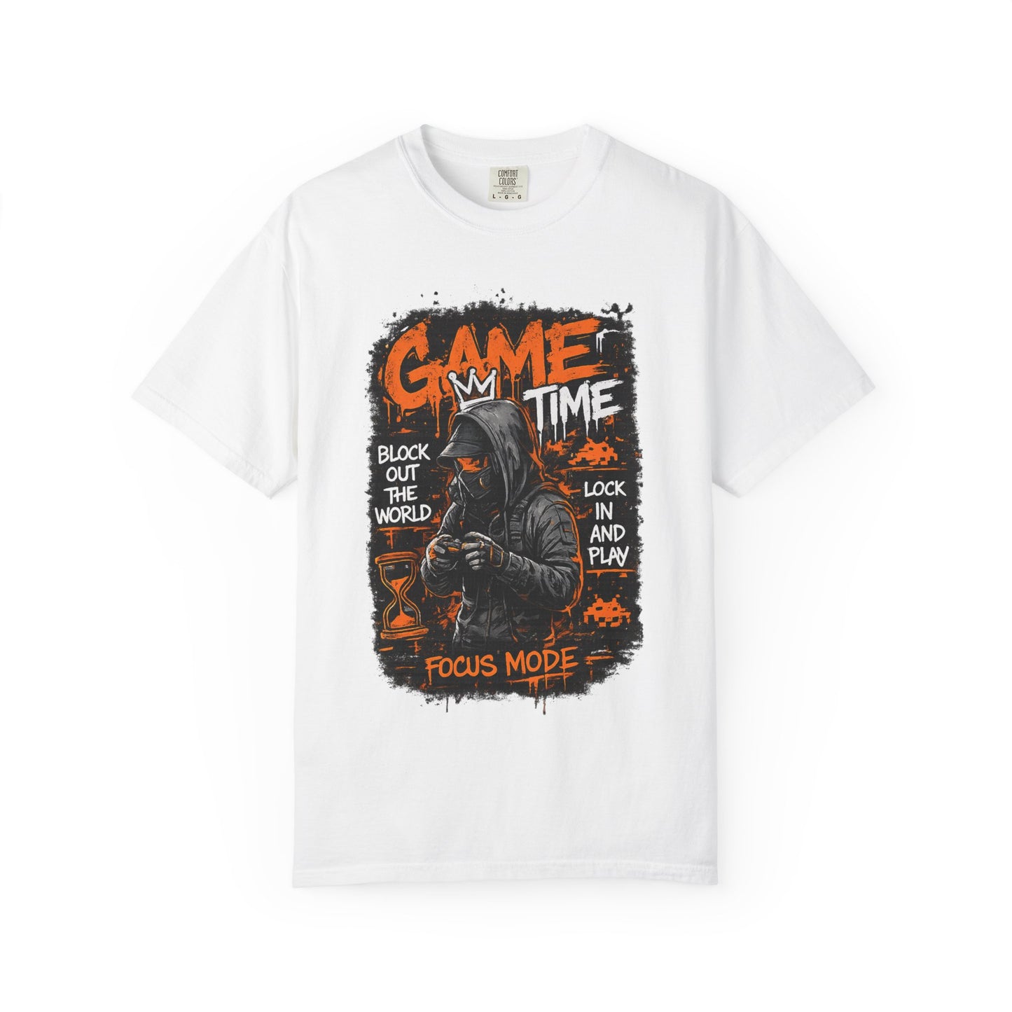 Game Time Hooded Grim Reaper illustration T-Shirt | Focus Mode, Gaming
