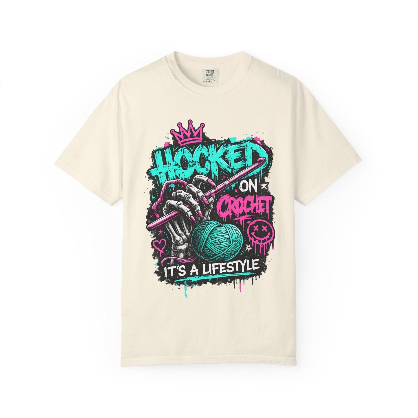 Hooked on Crochet T-Shirt — "It's a Lifestyle" Graphic Tee for Crochet Lovers