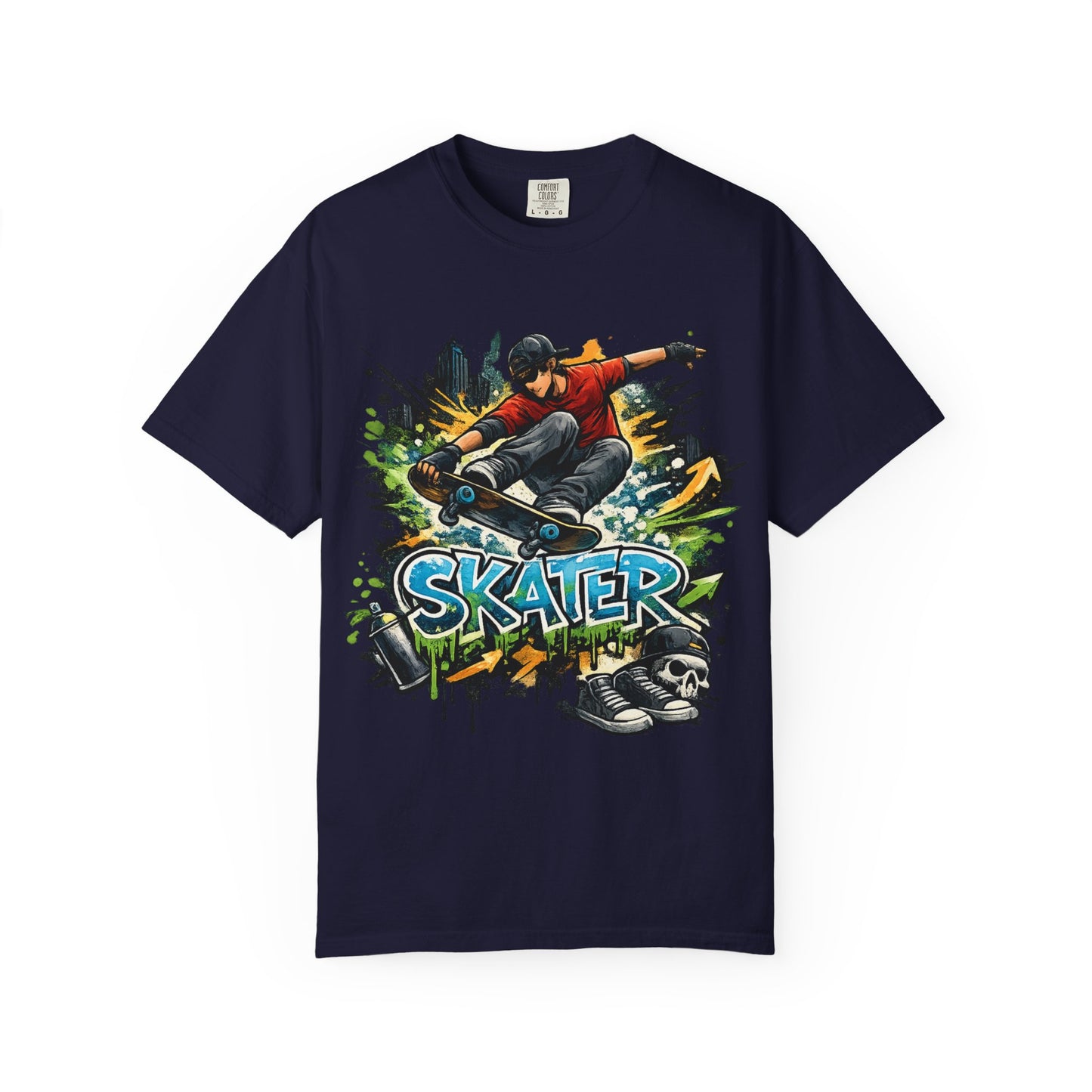 Skater Graphic T-Shirt — Urban Skateboarder Street Art Tee
