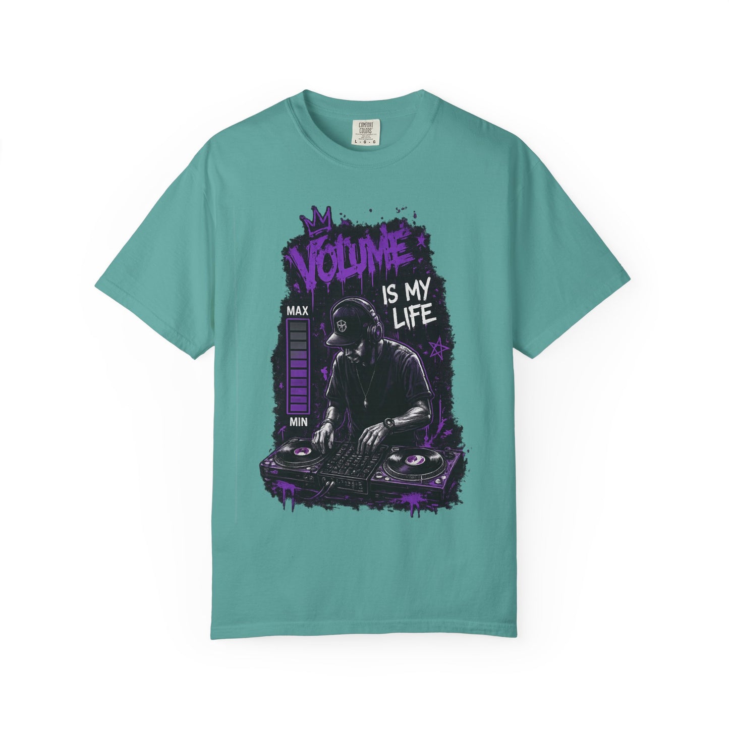 Volume Is My Life DJ T‑Shirt — Graphic Turntable Tee for Music Lovers